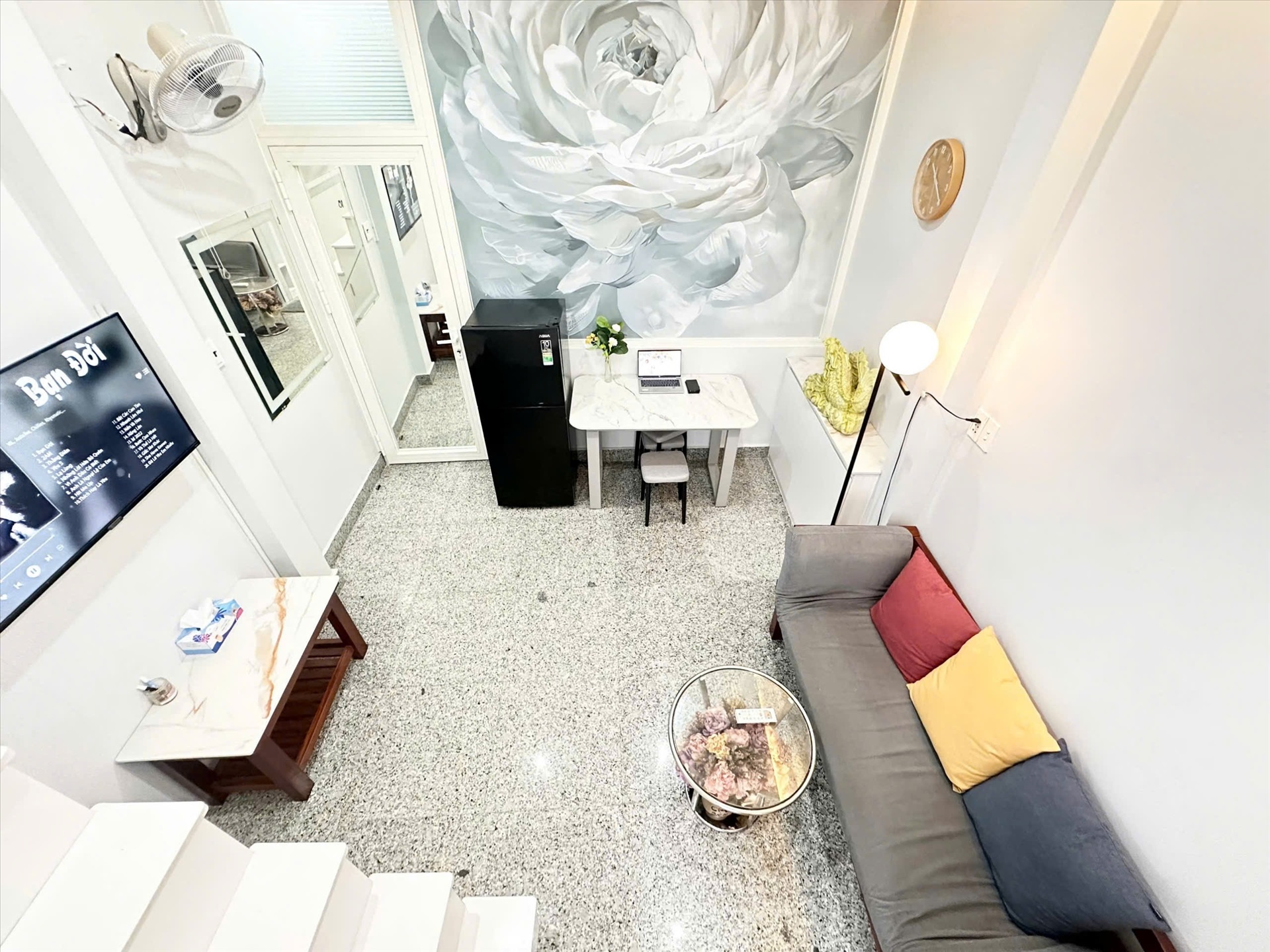Phòng trọ 1 Phòng ngủ 50m2 tại Tiamoon House Trần Văn Đăng - Quận 3 - Phòng khách