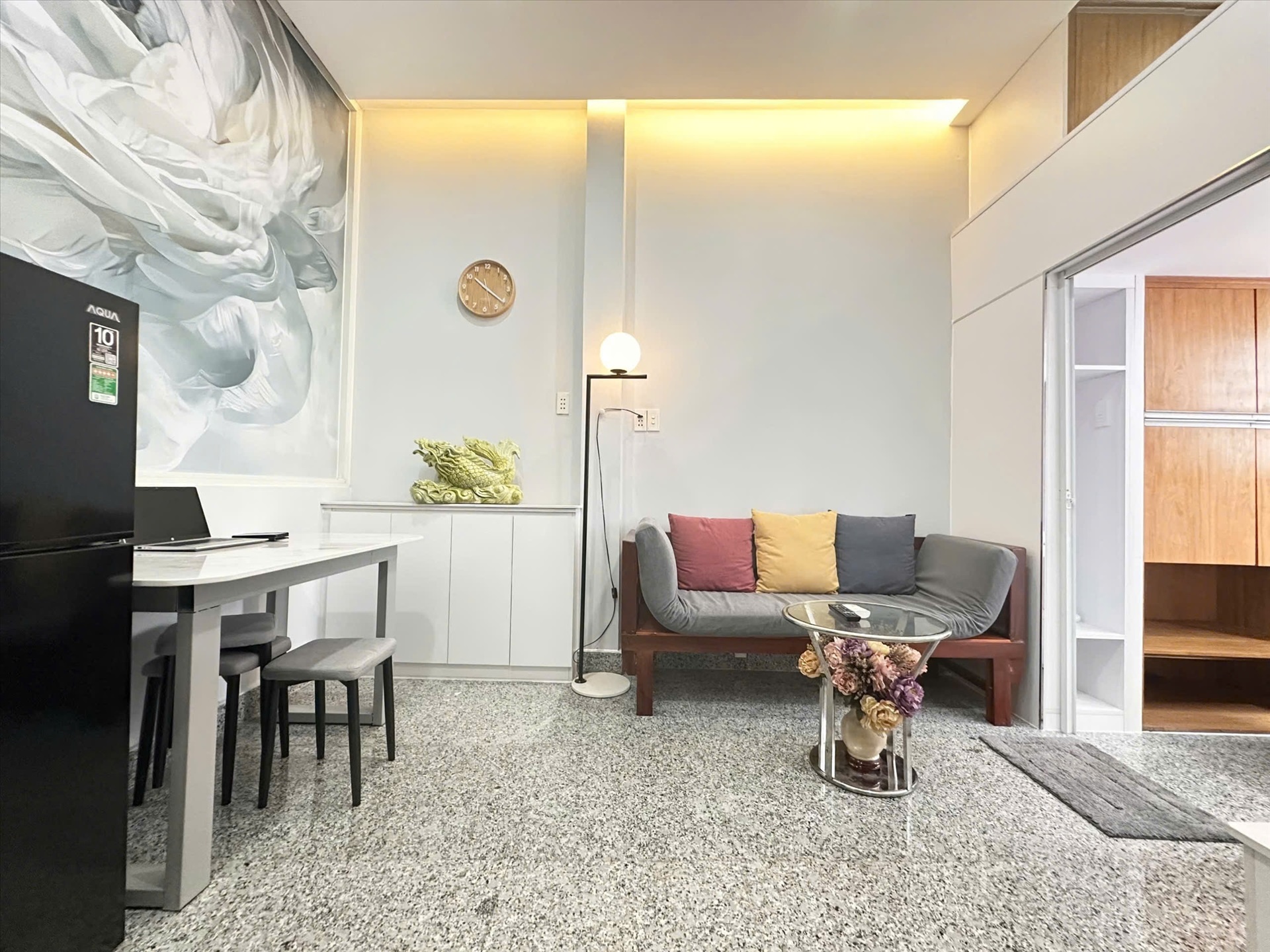 Phòng trọ 1 Phòng ngủ 50m2 tại Tiamoon House Trần Văn Đăng - Quận 3 - Phòng khách
