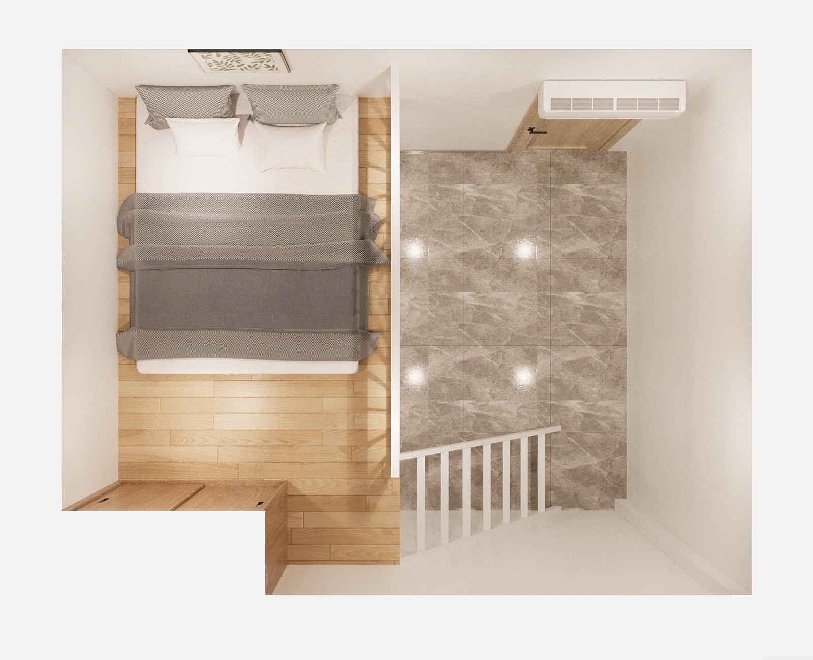 Phòng trọ Duplex 25m2 tại Lighthouse Cách Mạng Tháng 8 - Quận 3 - Phòng ngủ