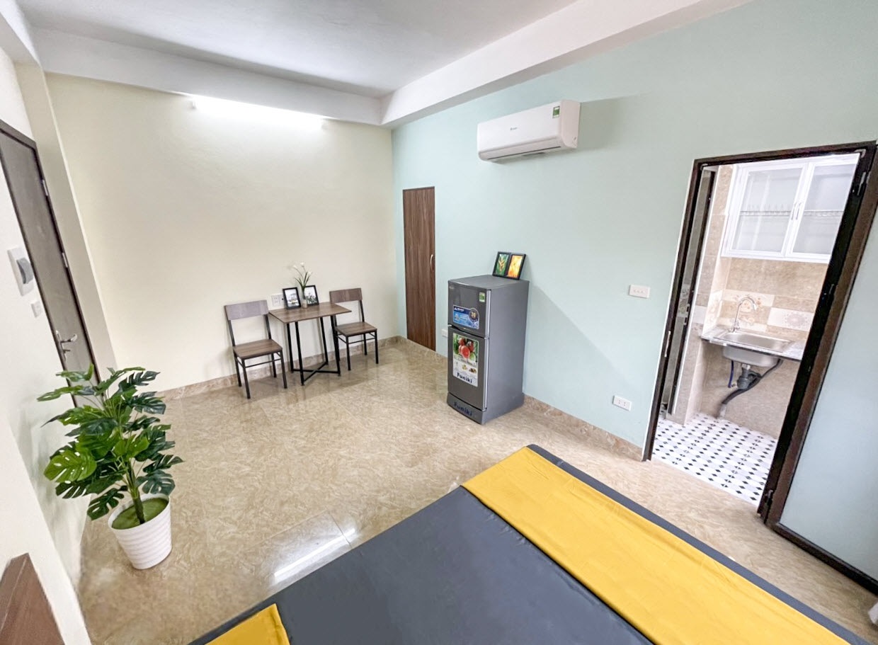 Phòng trọ Studio 30m2 tại RenHouse Trần Thái Tông - Cầu Giấy - Phòng ngủ