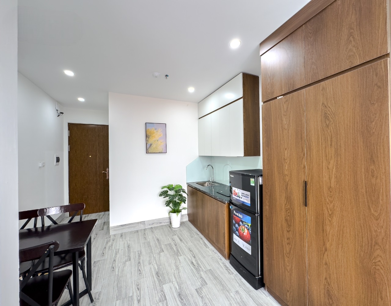 Phòng trọ Studio 28m2 tại RenHouse An Dương Vương 2 - Tây Hồ - Phòng bếp