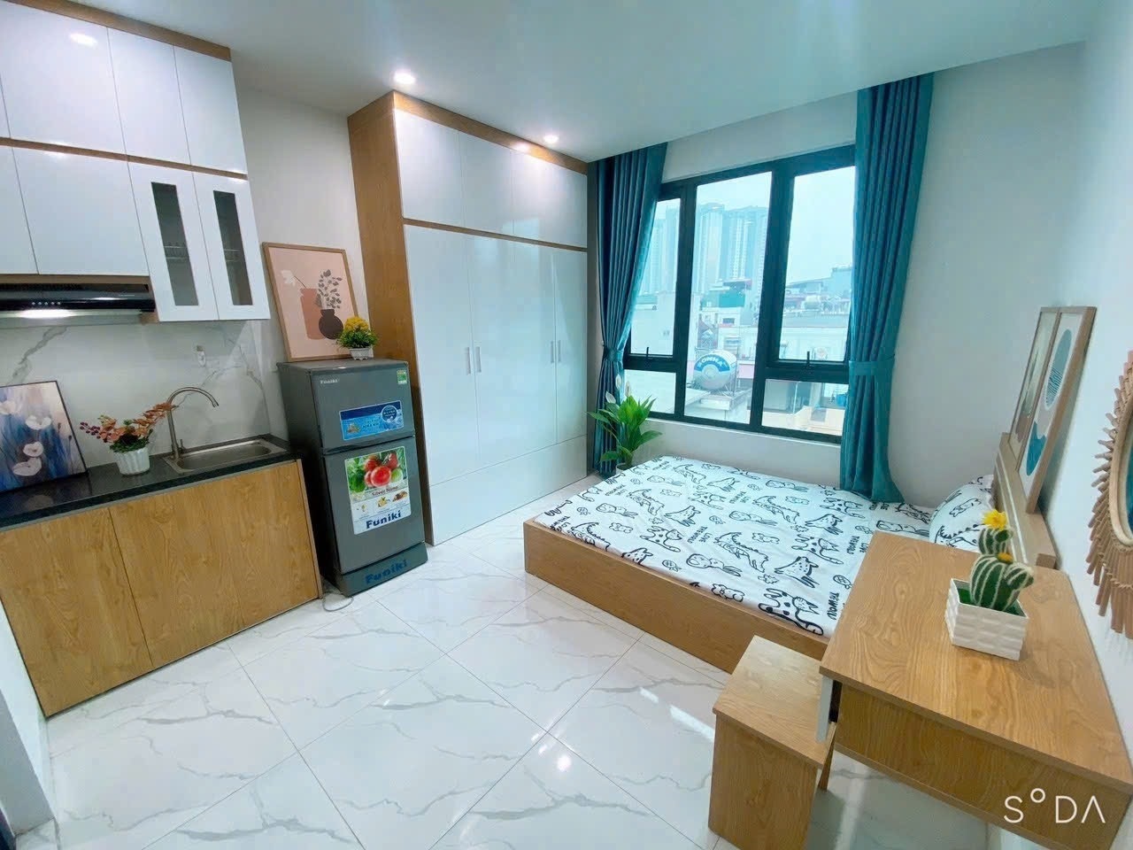 Phòng trọ Studio 30m2 tại Friends Team Đồng Me - Nam Từ Liêm  - Phòng ngủ