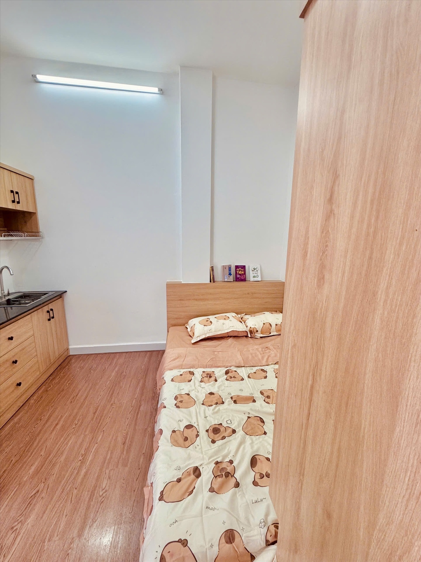 Phòng trọ Studio 25m2 tại AT House Hoàng Diệu - Phú Nhuận - Phòng ngủ
