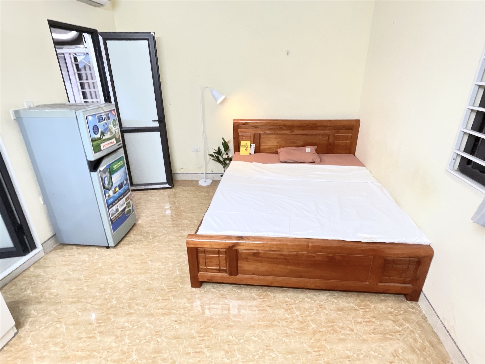 Phòng trọ Studio 25m2 tại HappyHomes Hồ Tùng Mậu - Cầu Giấy - Phòng ngủ