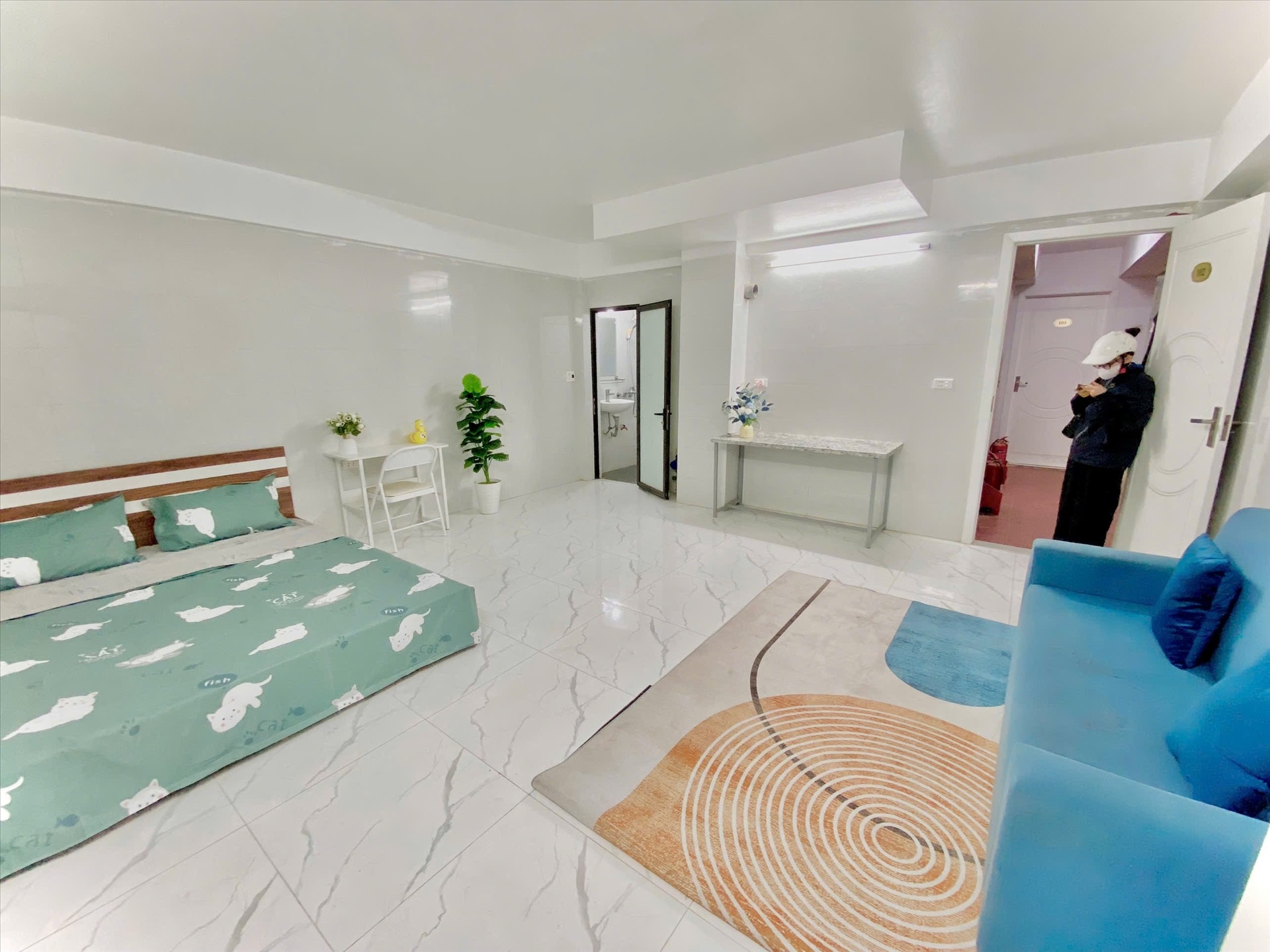 Phòng trọ Studio 30m2 tại Timehouse Kiều Mai - Nam Từ Liêm - Phòng ngủ