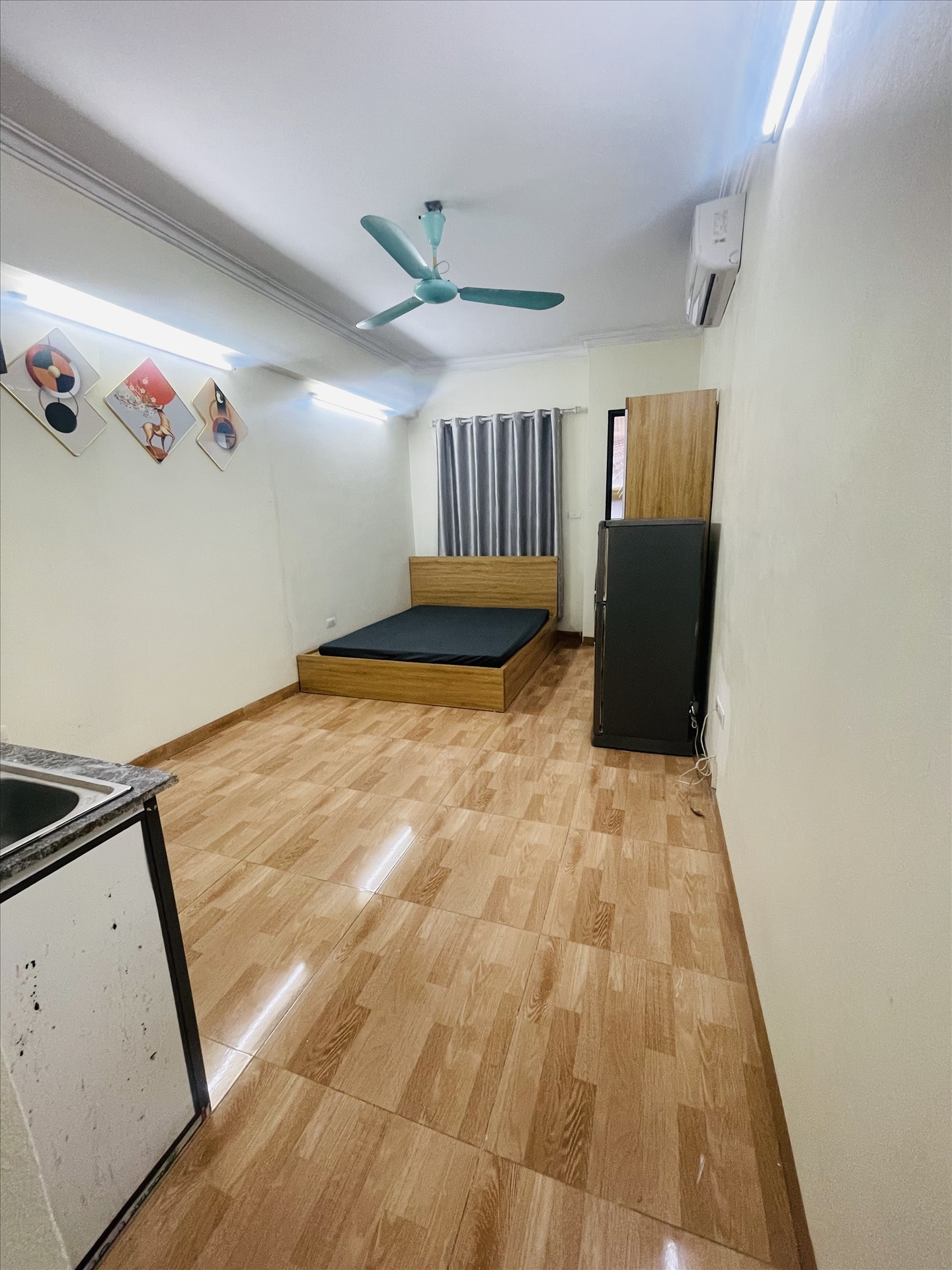 Phòng trọ Studio 28m2 tại BP Home Hoàng Ngân - Cầu Giấy - Phòng ngủ