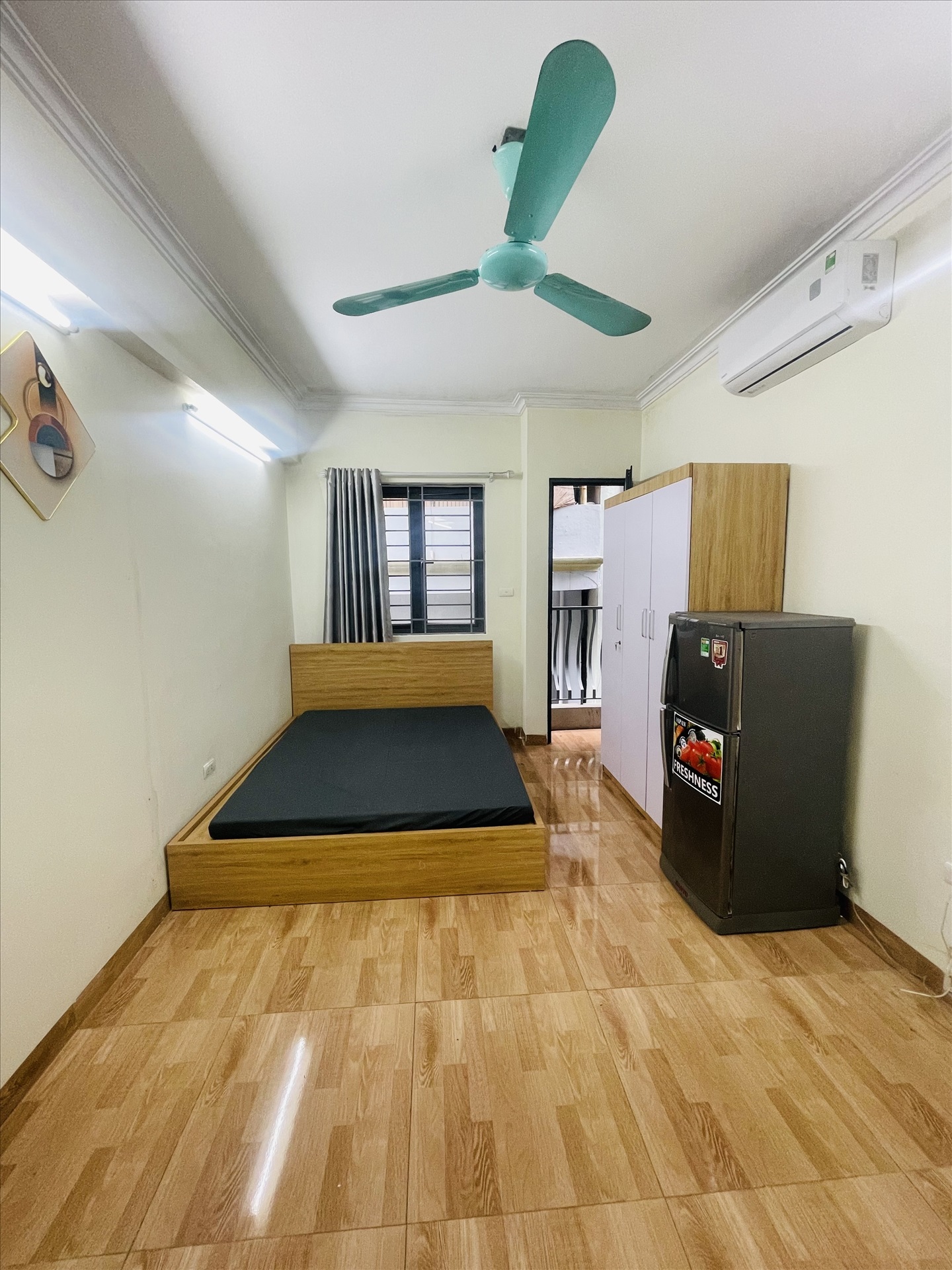 Phòng trọ Studio 28m2 tại BP Home Hoàng Ngân - Cầu Giấy - Phòng ngủ