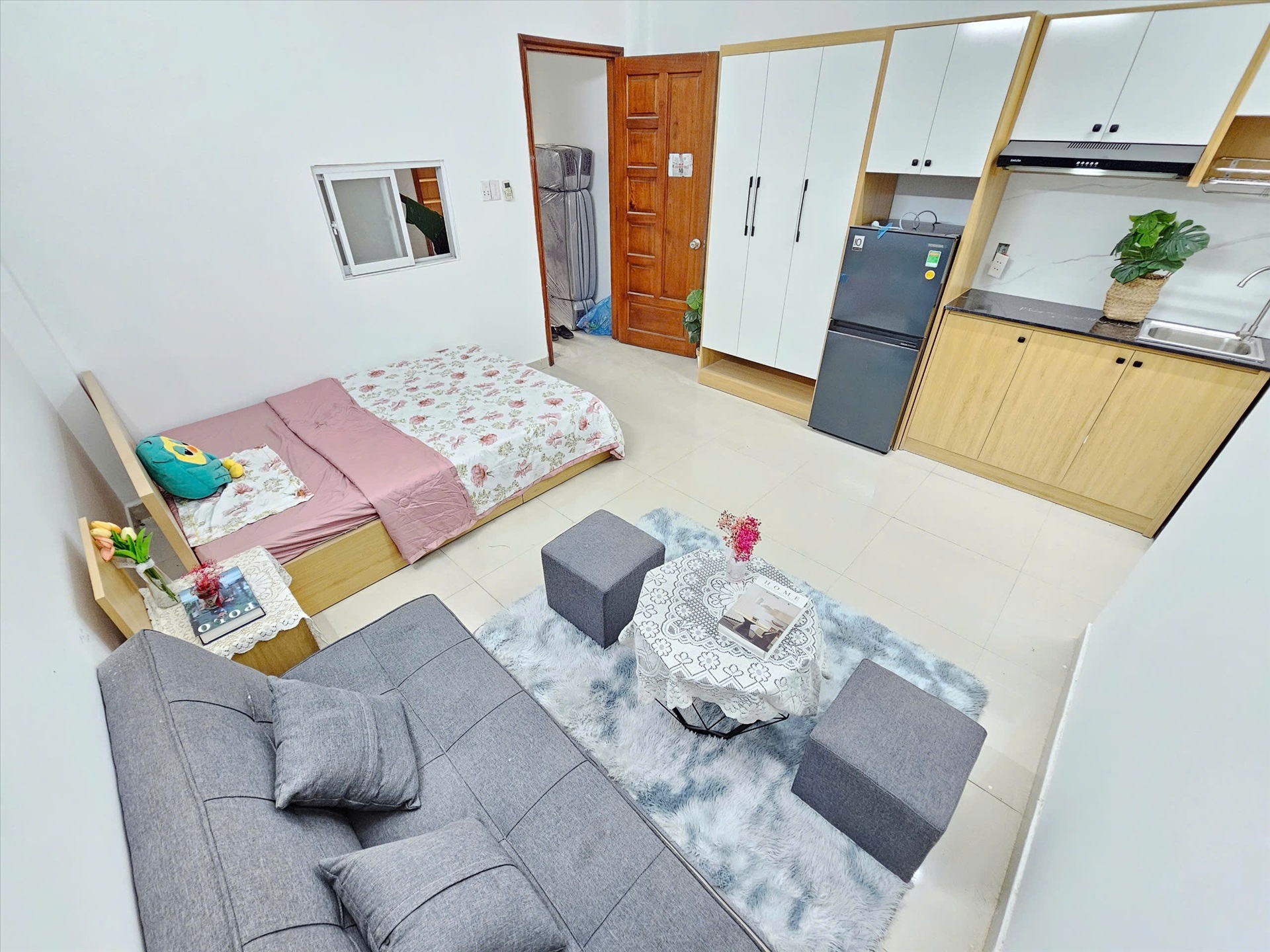 Phòng trọ Studio 28m2 tại AV Home Bùi Đình Túy - Bình Thạnh - Phòng ngủ