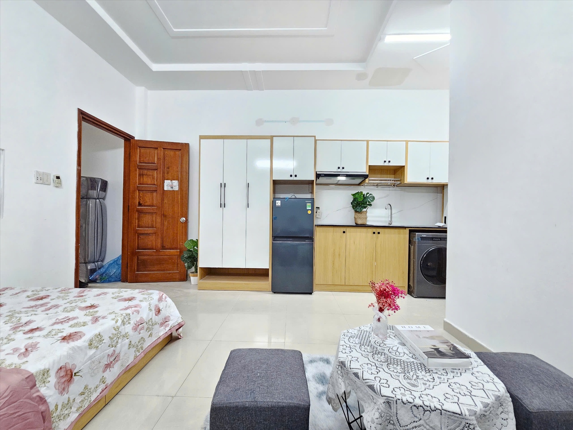 Phòng trọ Studio 28m2 tại AV Home Bùi Đình Túy - Bình Thạnh - Phòng ngủ