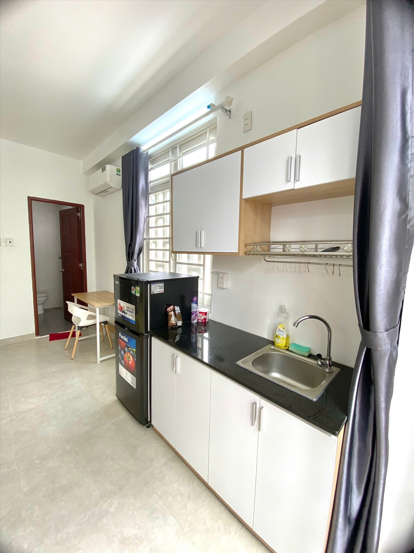 Phòng trọ Studio 28m2 tại AT Room Nơ Trang Long - Bình Thạnh - Phòng bếp
