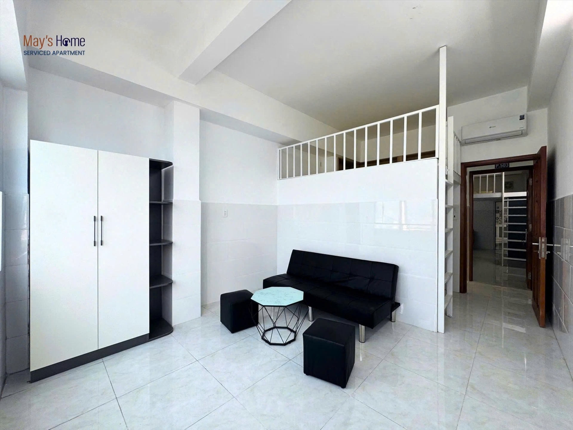 Phòng trọ Duplex 30m2 tại Mayshome Bình Trị Đông - Bình Tân - Phòng khách
