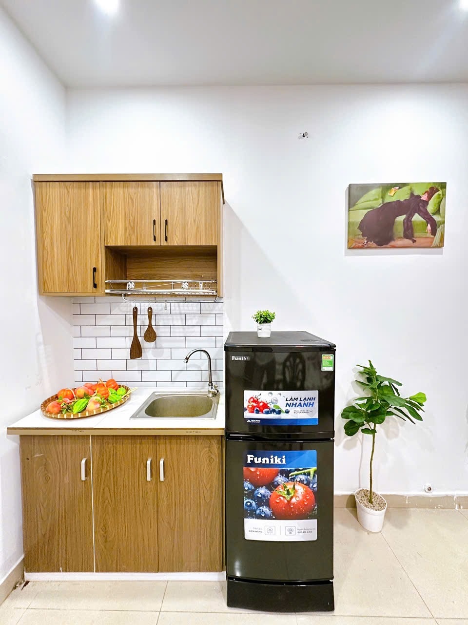 Phòng trọ Studio 25m2 tại Central House Thành Thái - Quận 10 - Phòng bếp