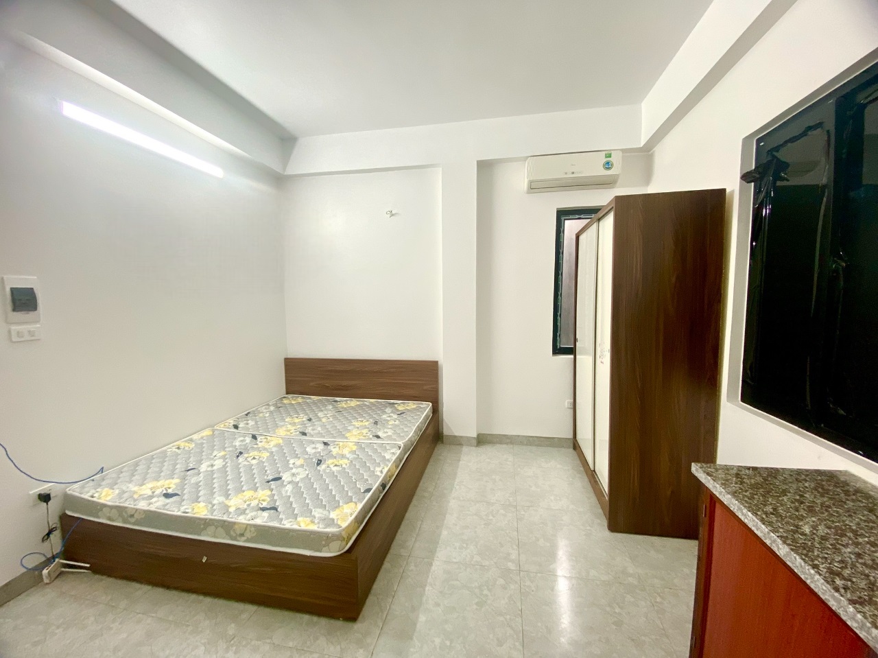 Phòng trọ Studio 25m2 tại DreamHouse Trần Thái Tông - Cầu Giấy - Phòng ngủ
