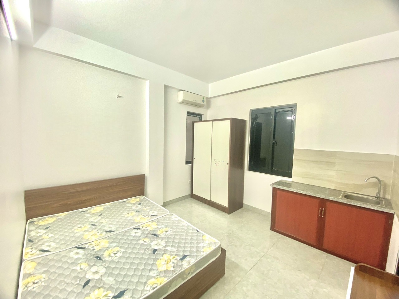 Phòng trọ Studio 25m2 tại DreamHouse Trần Thái Tông - Cầu Giấy - Phòng ngủ