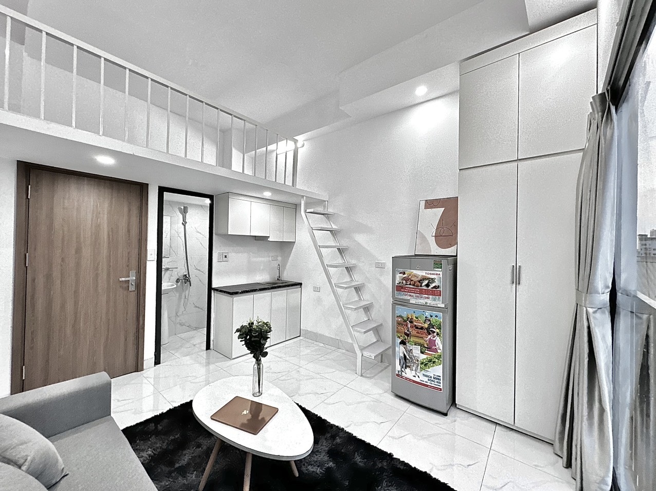 Phòng trọ Duplex 20m2 tại DreamHouse Hoàng Quốc Việt - Cầu Giấy - Phòng ngủ