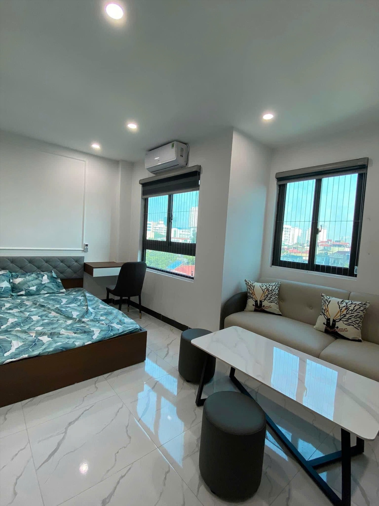 Phòng trọ Studio 25m2 tại HM House Hoàng Quốc Việt - Cầu Giấy - Phòng ngủ