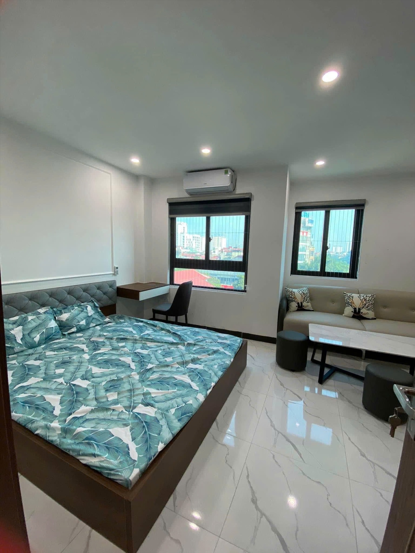 Phòng trọ Studio 25m2 tại HM House Hoàng Quốc Việt - Cầu Giấy - Phòng ngủ