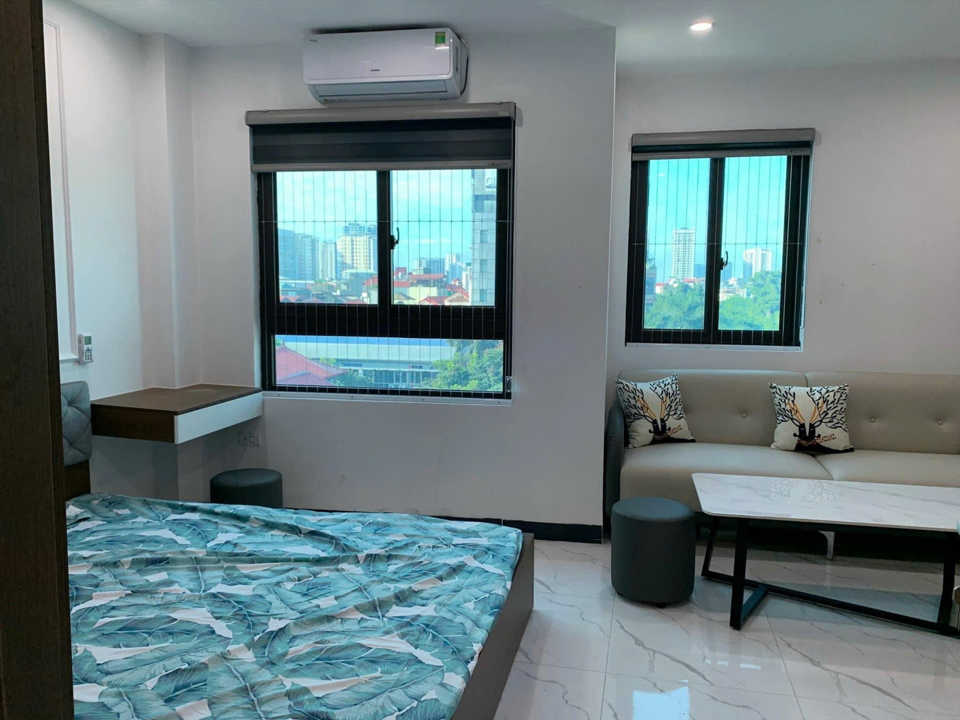 Phòng trọ Studio 25m2 tại HM House Hoàng Quốc Việt - Cầu Giấy - Phòng ngủ