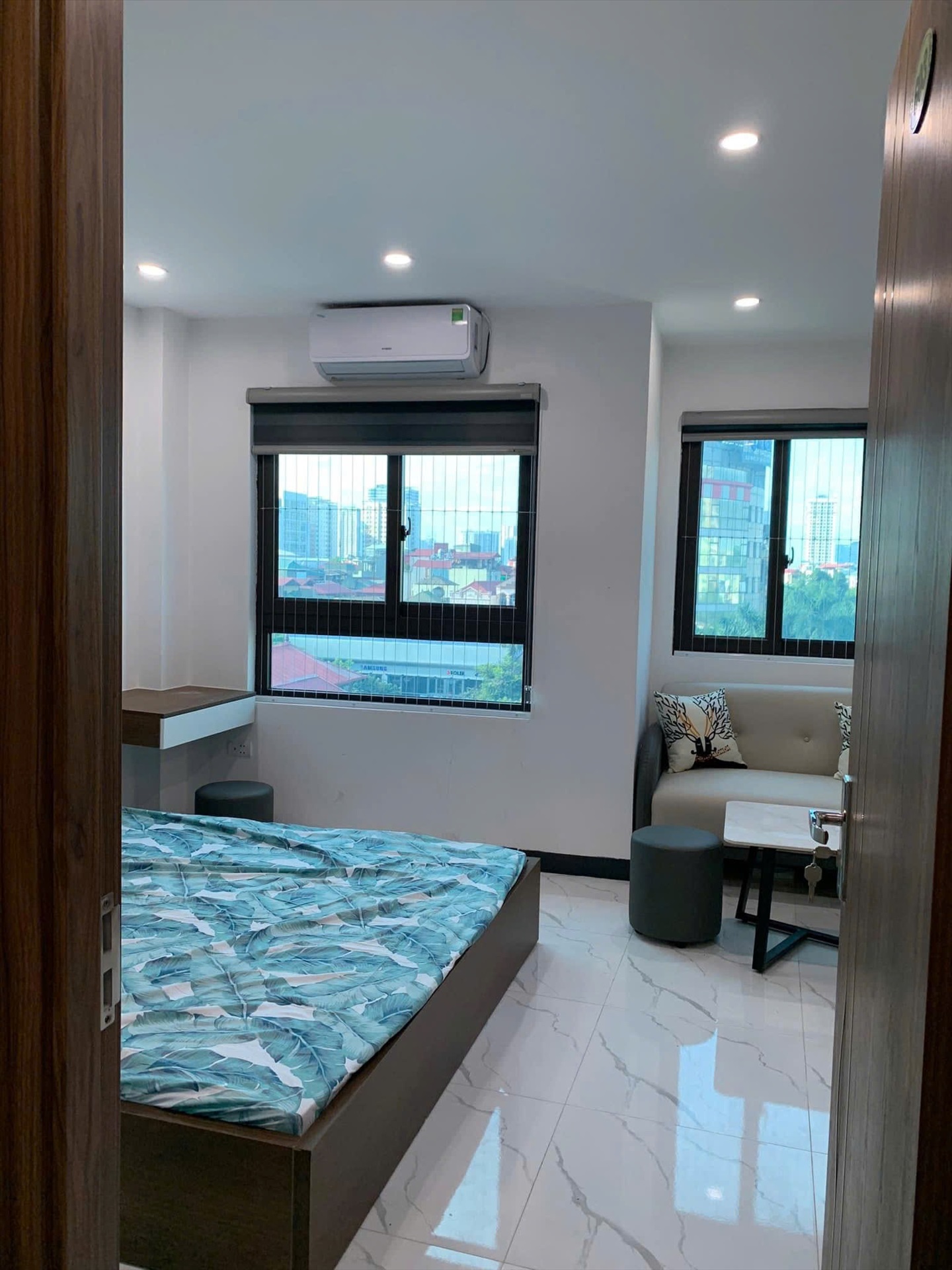 Phòng trọ Studio 25m2 tại HM House Hoàng Quốc Việt - Cầu Giấy - Phòng ngủ