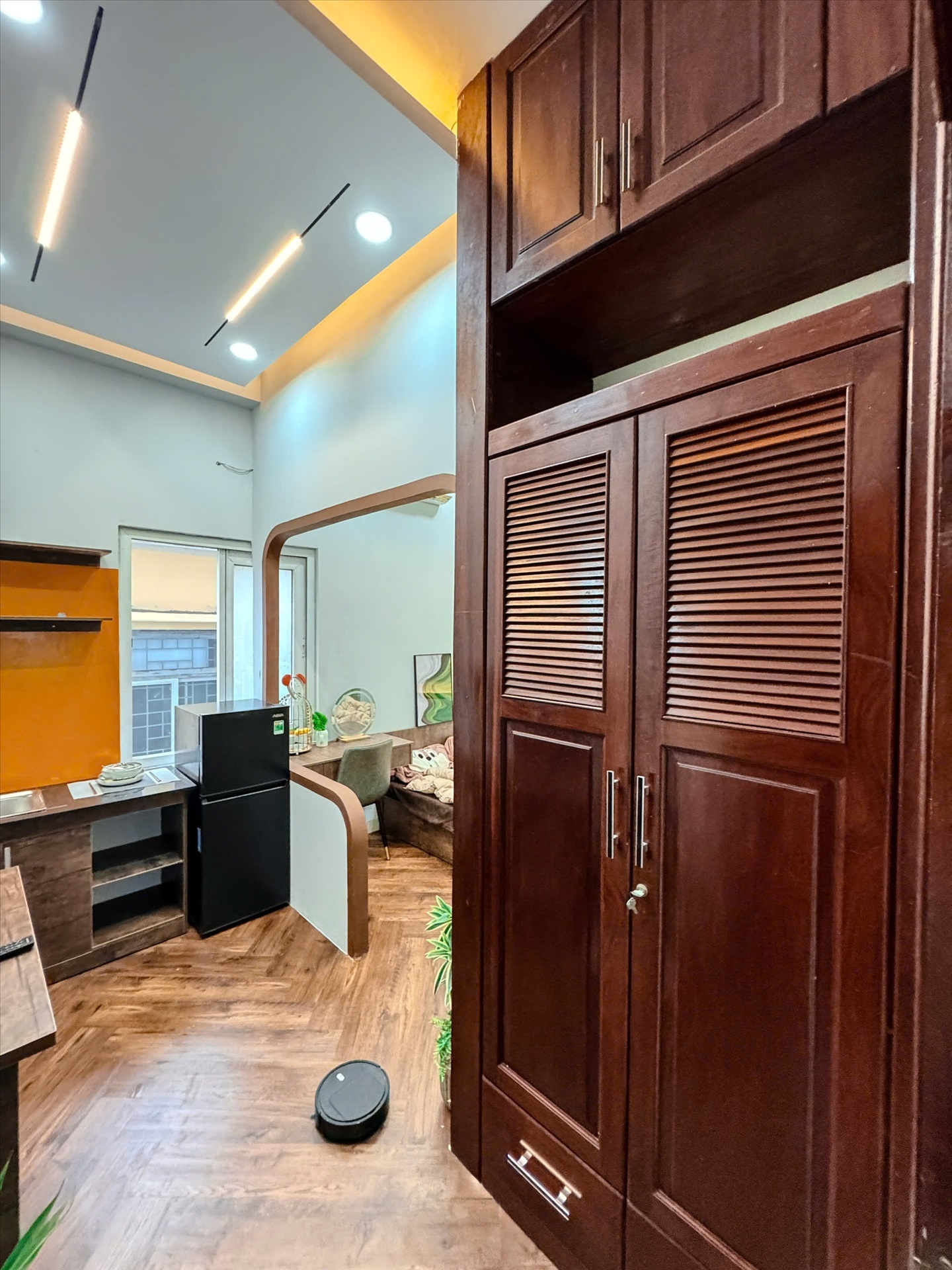 Phòng trọ Studio 30m2 tại Kinghome Nguyễn Thái Bình - Tân Bình - Phòng ngủ