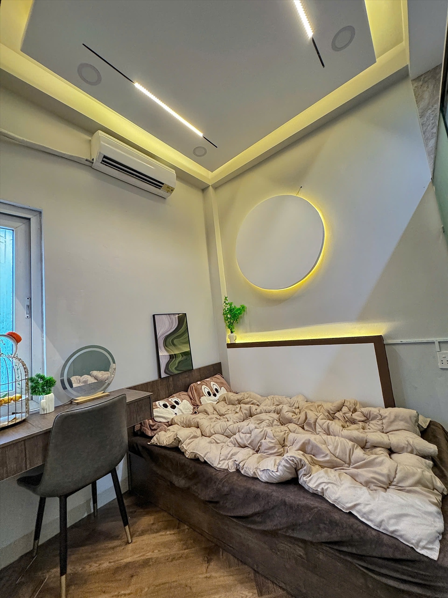 Phòng trọ Studio 30m2 tại Kinghome Nguyễn Thái Bình - Tân Bình - Phòng ngủ