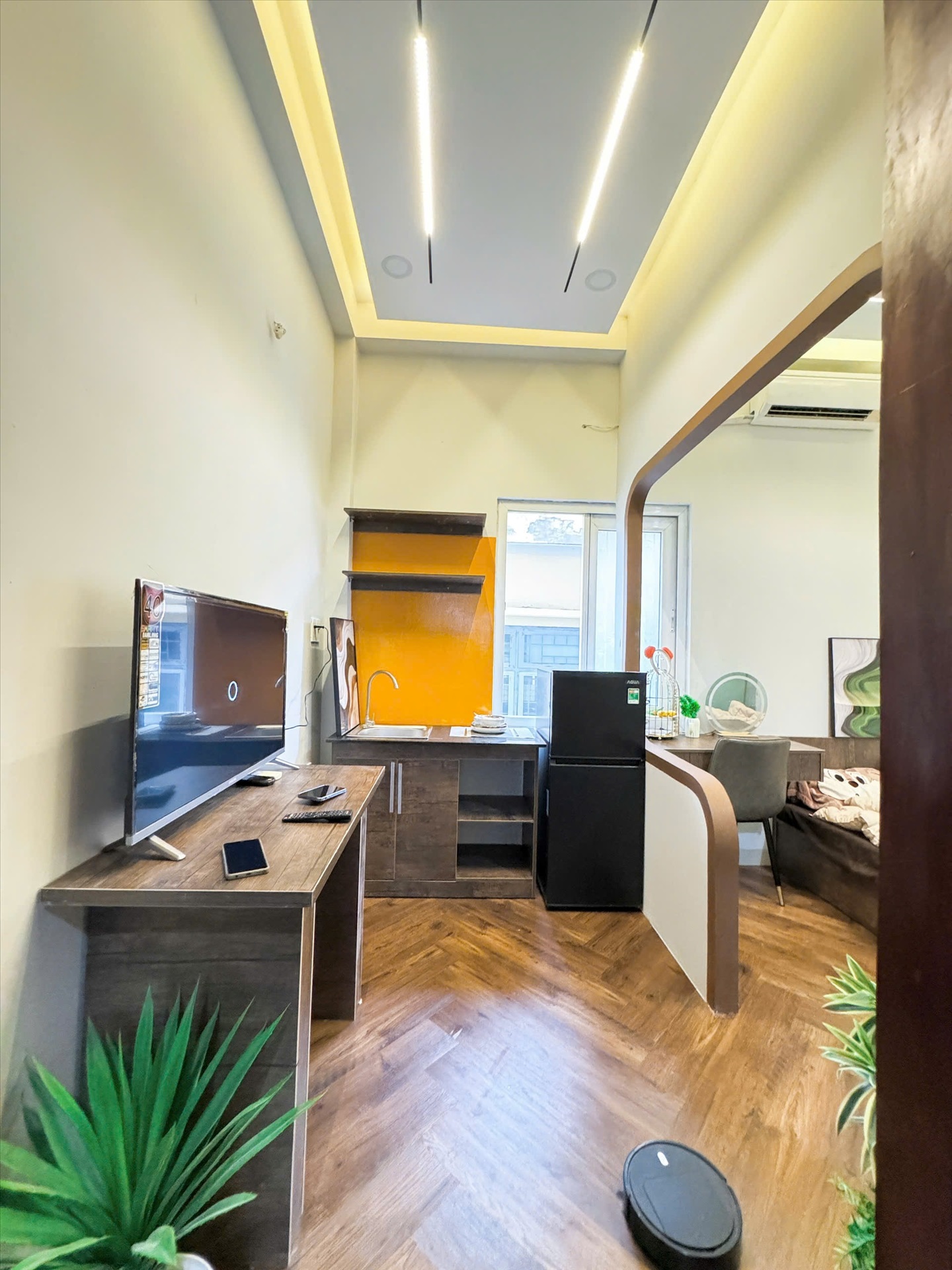 Phòng trọ Studio 30m2 tại Kinghome Nguyễn Thái Bình - Tân Bình - Phòng ngủ