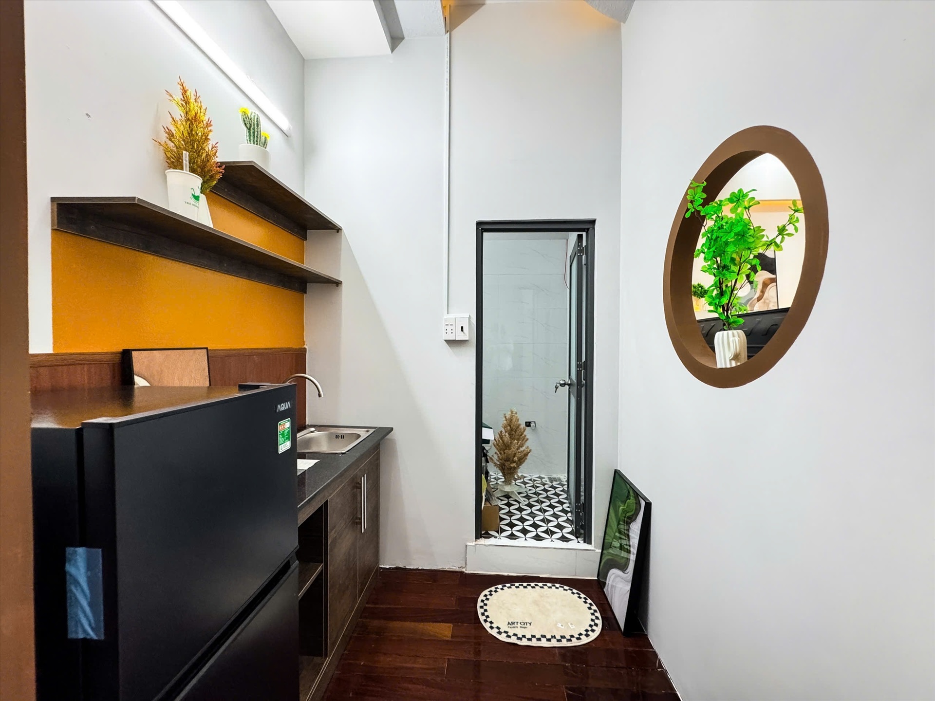 Phòng trọ 1 Phòng ngủ 35m2 tại Kinghome Nguyễn Thái Bình - Tân Bình - Phòng bếp