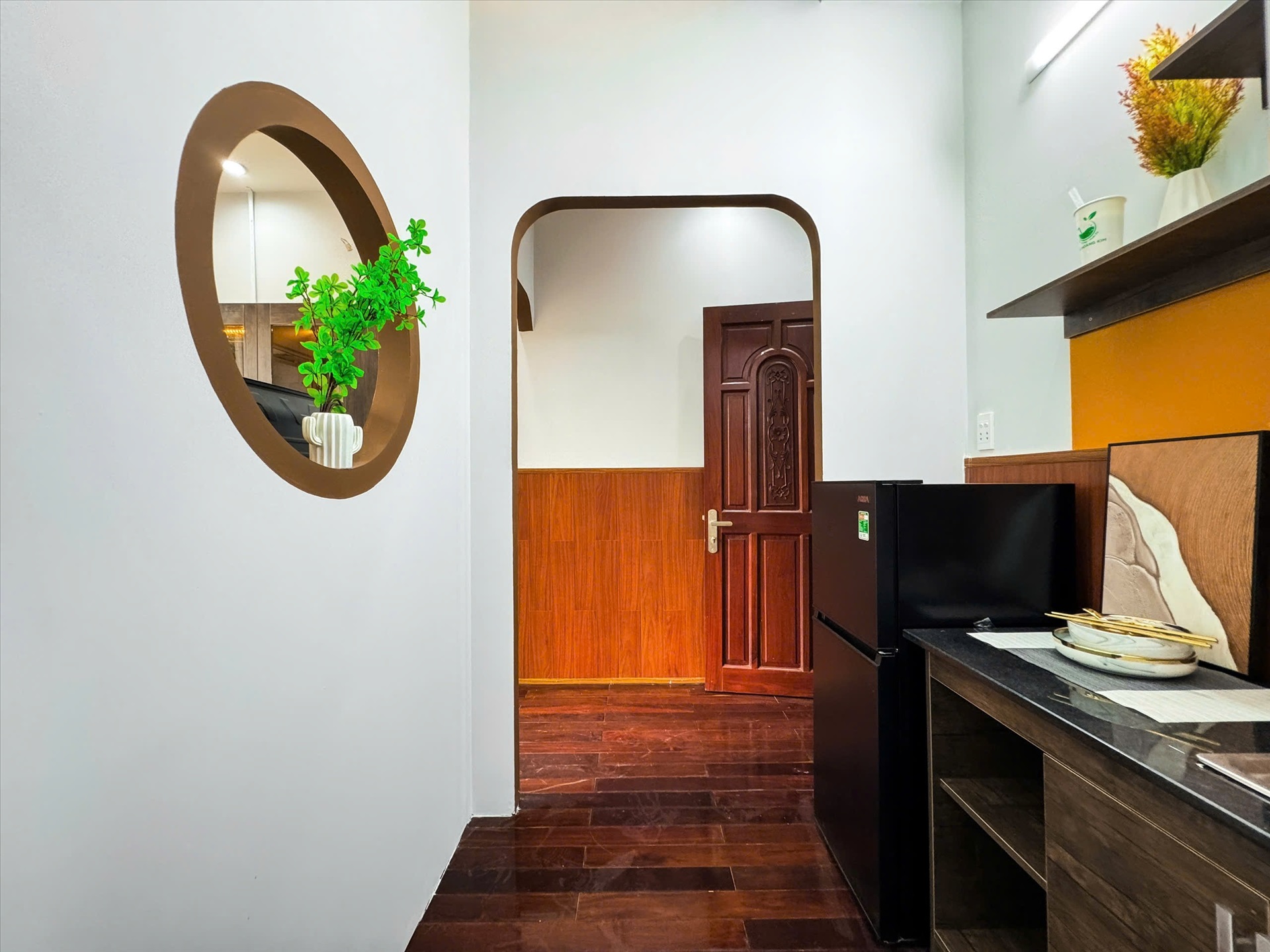 Phòng trọ 1 Phòng ngủ 35m2 tại Kinghome Nguyễn Thái Bình - Tân Bình - Phòng bếp