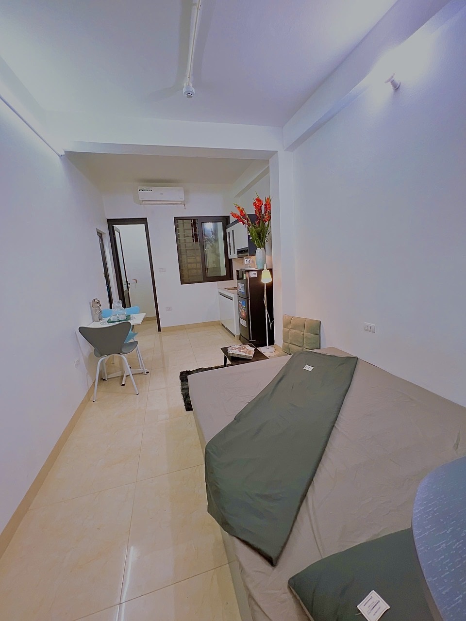 Phòng trọ Studio 25m2 tại QHOME Hoàng Ngân - Thanh Xuân - Phòng ngủ