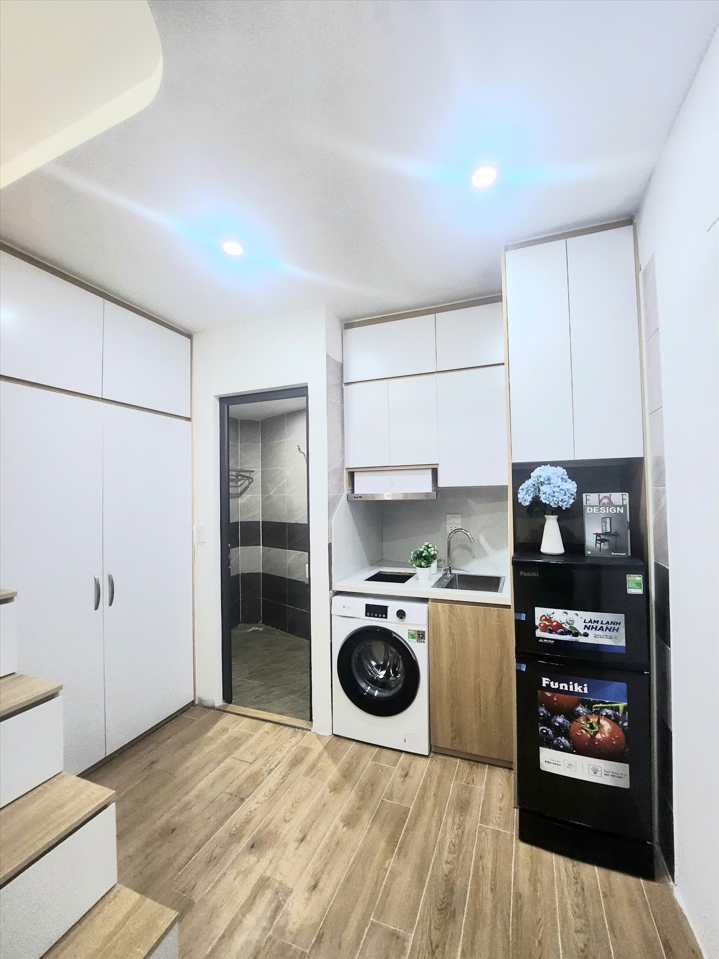 Phòng trọ Studio 25m2 tại DreamHouse Đông Quan - Cầu Giấy - Phòng bếp