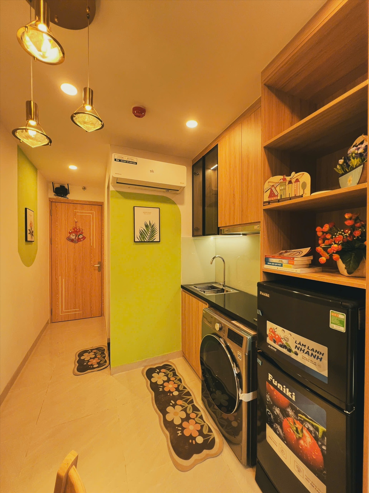 Phòng trọ Studio 30m2 tại VVH House Kim Giang - Hoàng Mai - Phòng bếp