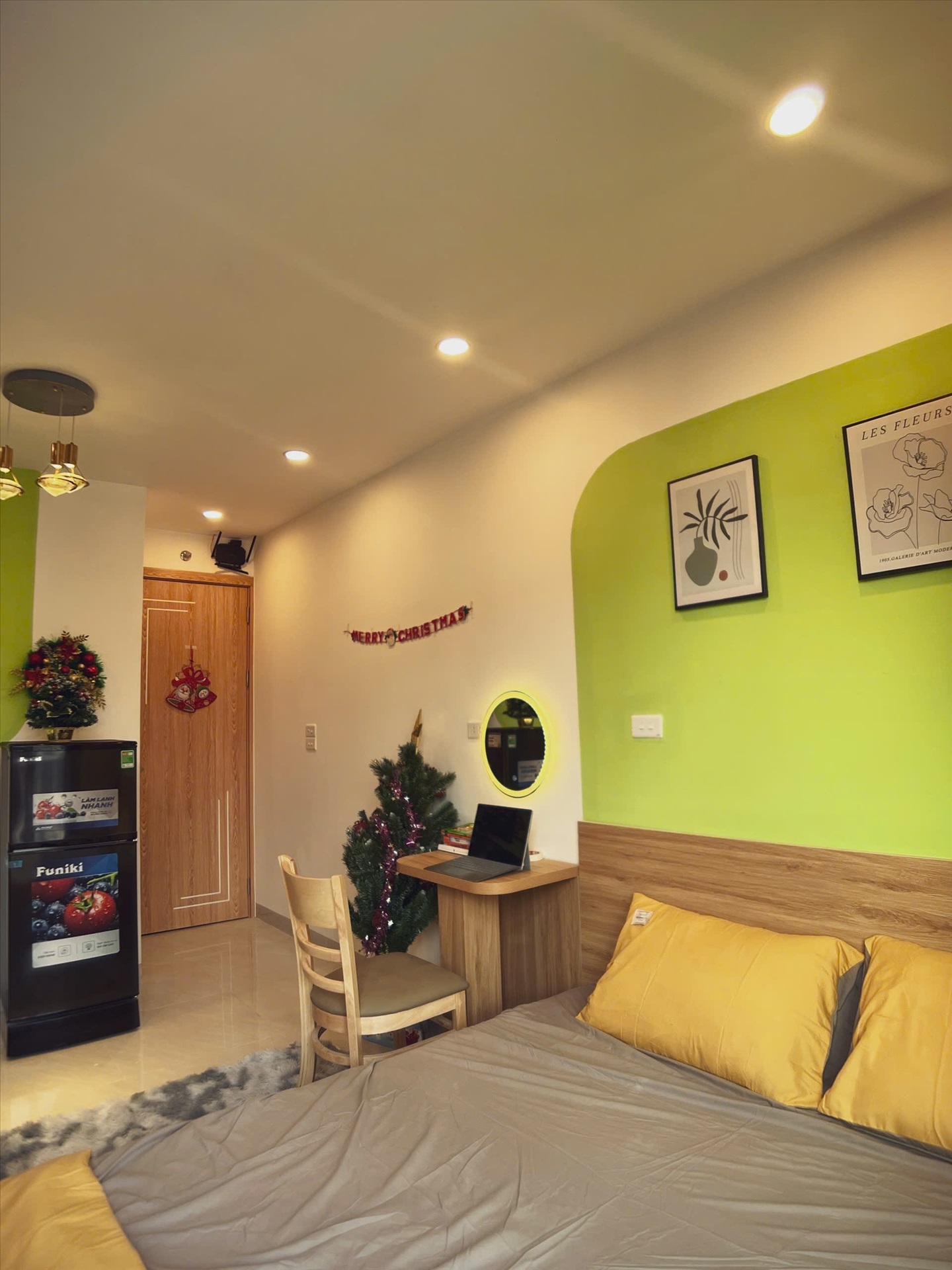 Phòng trọ Studio 30m2 tại VVH House Kim Giang - Hoàng Mai - Phòng ngủ