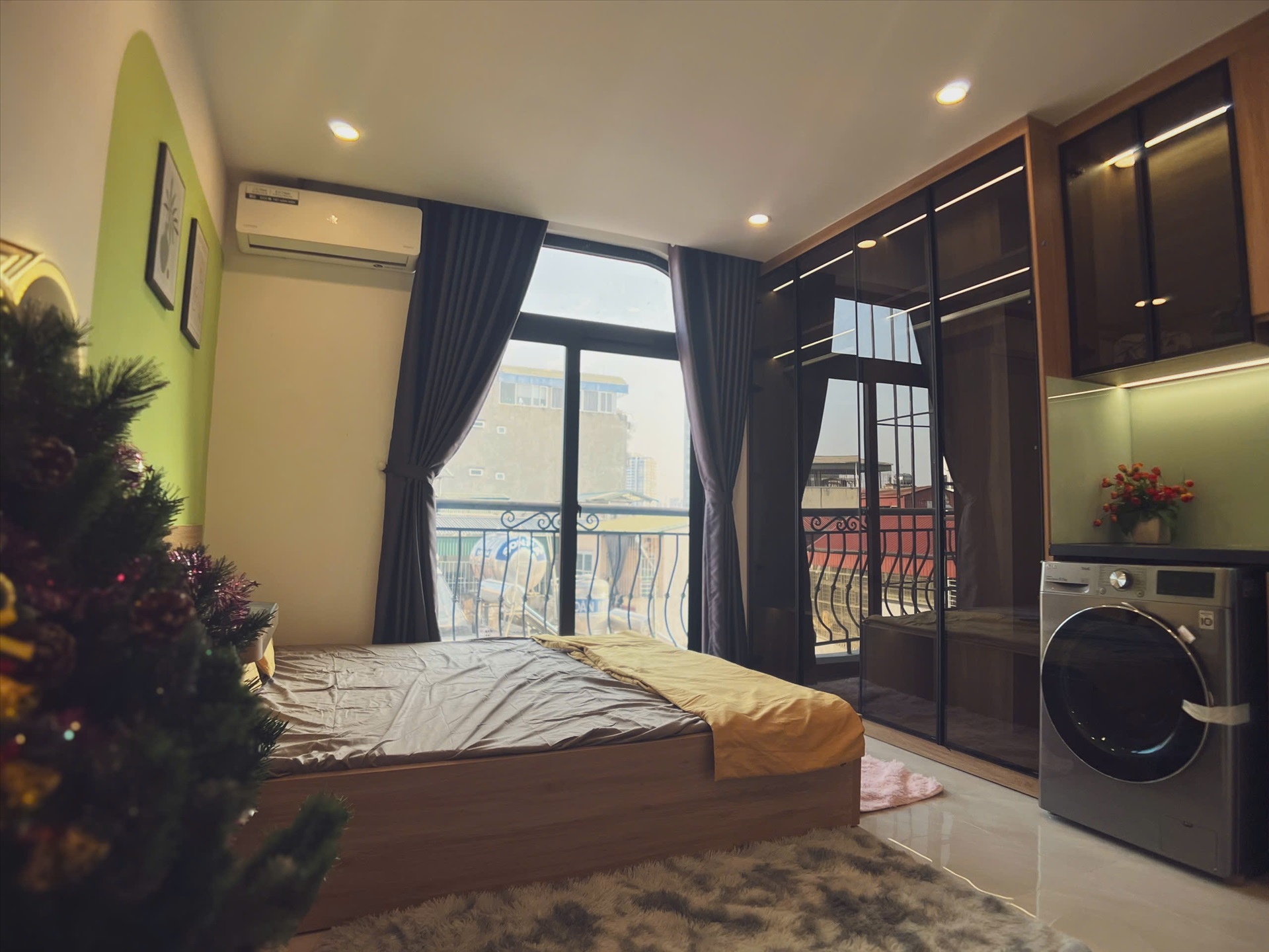 Phòng trọ Studio 30m2 tại VVH House Kim Giang - Hoàng Mai - Phòng ngủ