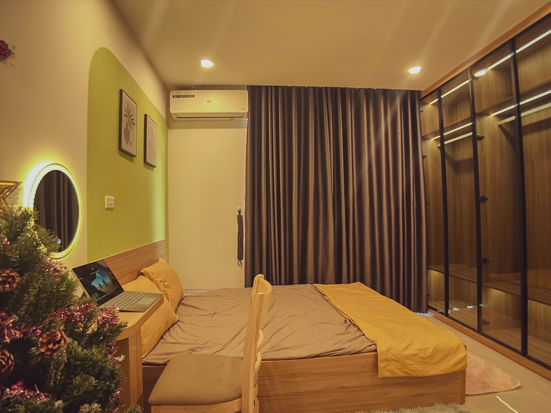 Phòng trọ Studio 30m2 tại VVH House Kim Giang - Hoàng Mai - Phòng ngủ