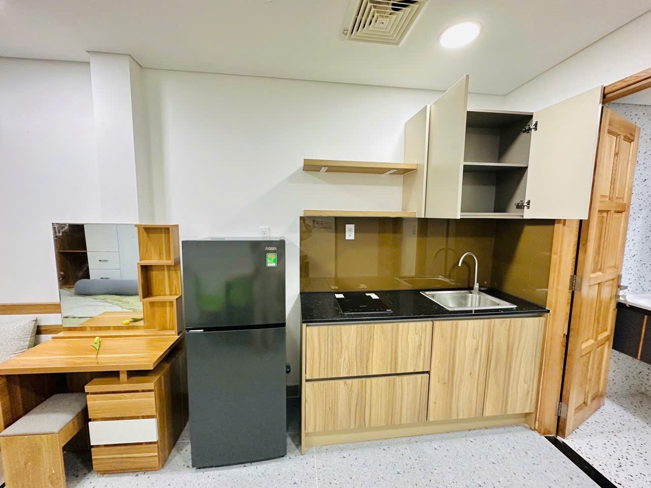 Phòng trọ Studio 20m2 tại CY Home Hoàng Sa - Quận 3 - Phòng ngủ