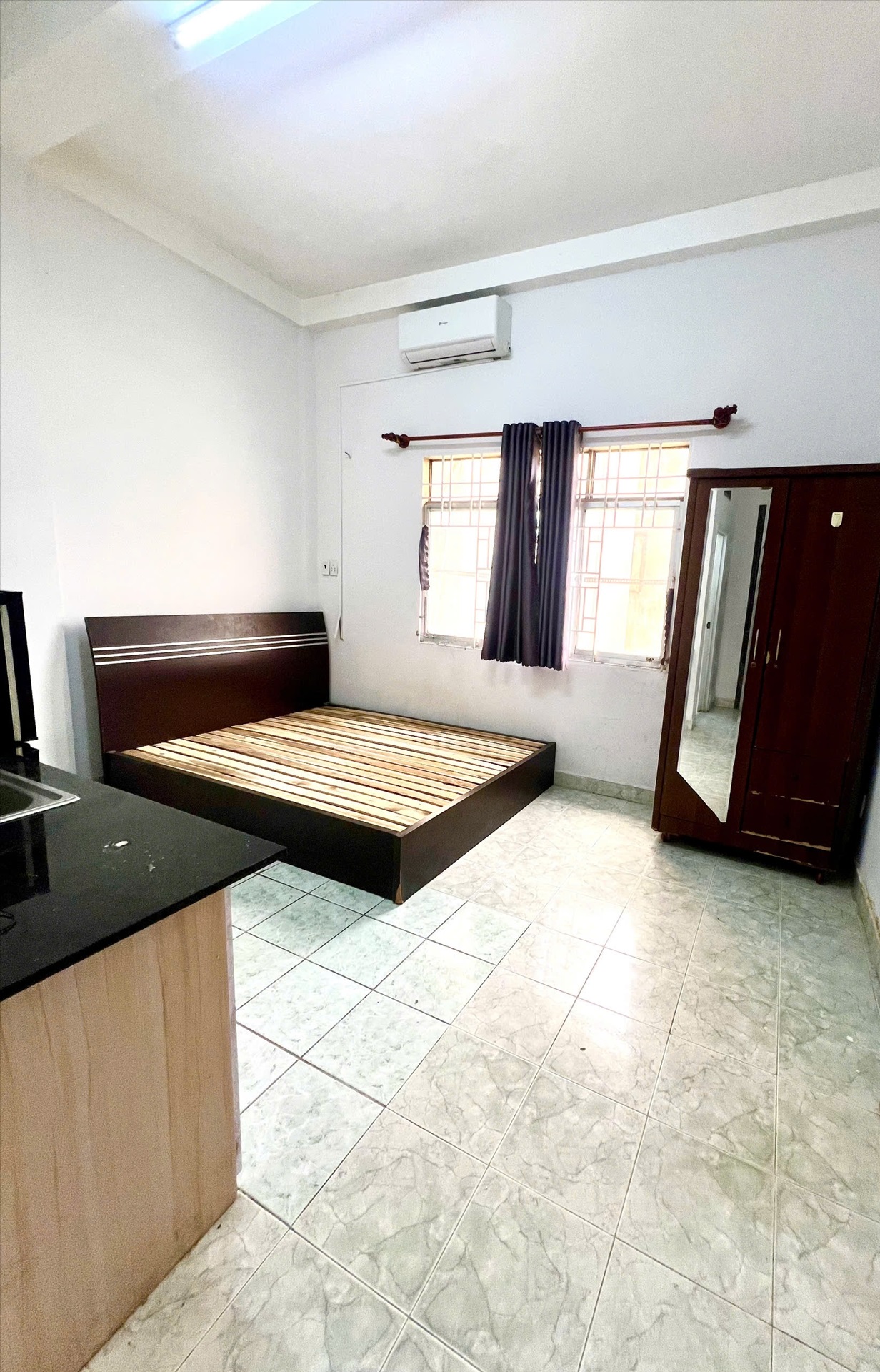 Phòng trọ Studio 25m2 tại TCK House Phạm Văn Hai - Tân Bình - Phòng ngủ