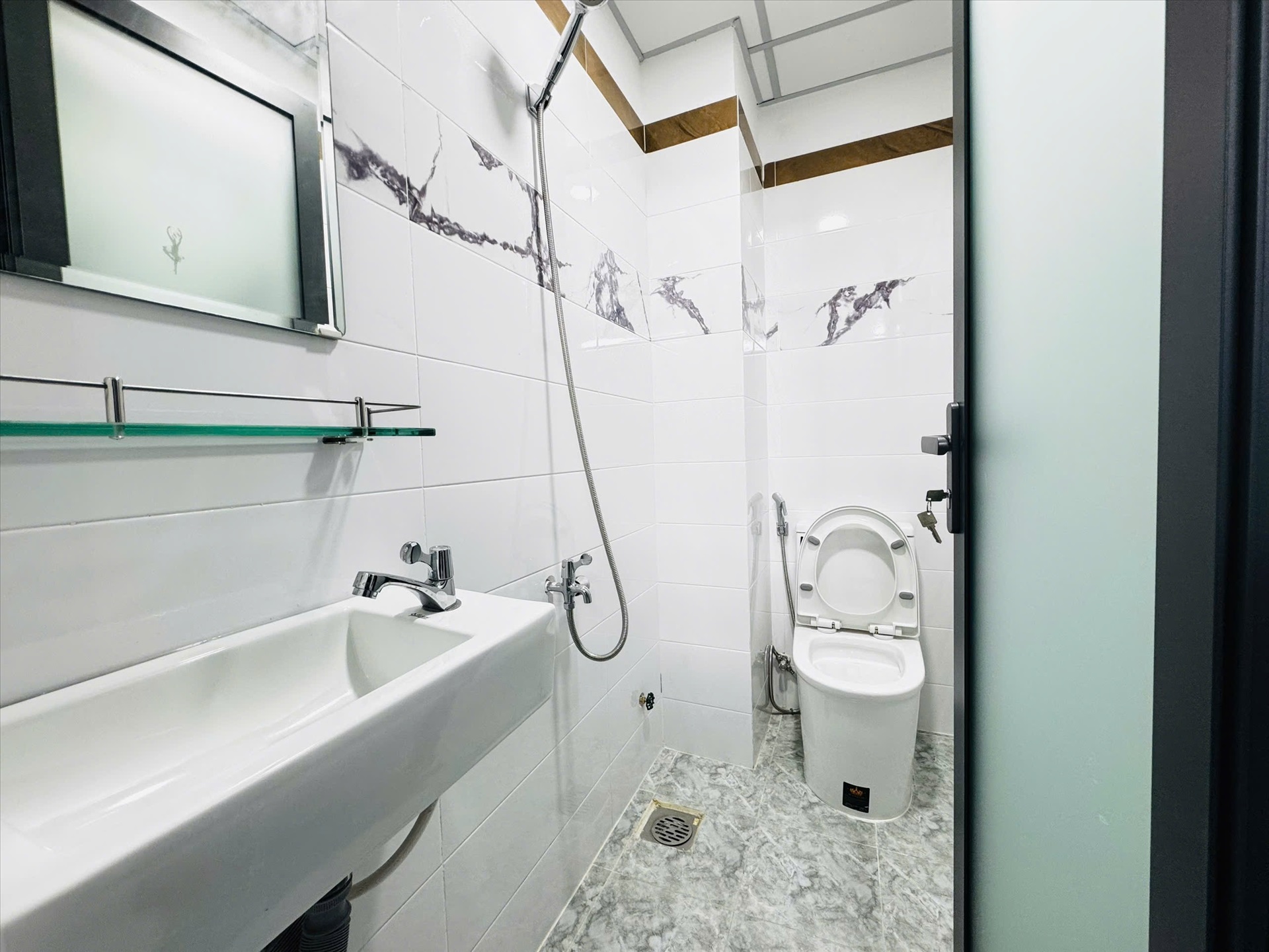Phòng trọ Studio 25m2 tại AD Home Chế Lan Viên - Tân Phú - Phòng tắm