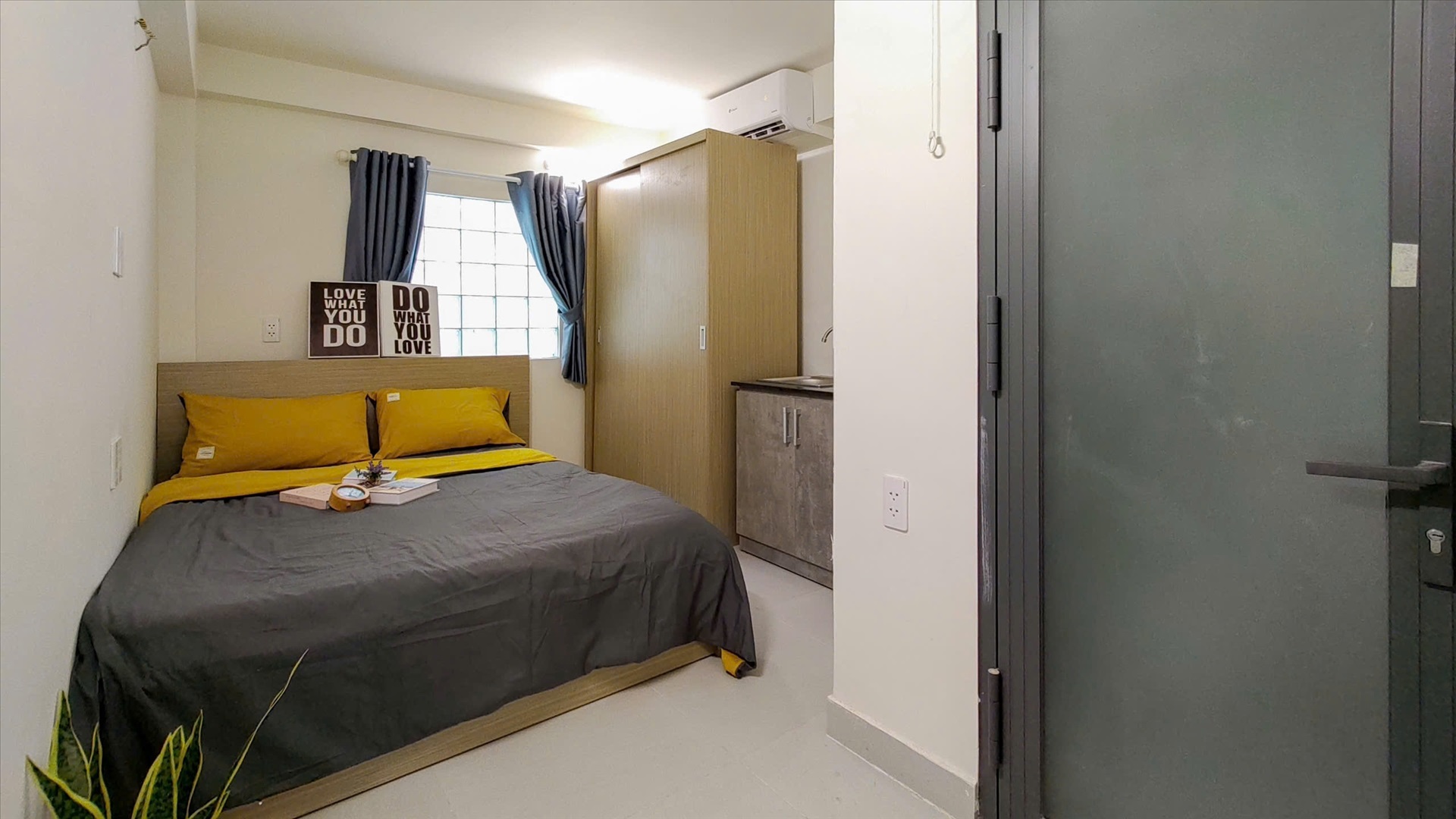 Phòng trọ Studio 18m2 tại Phúc Gia Home Bùi Hữu Nghĩa - Bình Thạnh - Phòng ngủ
