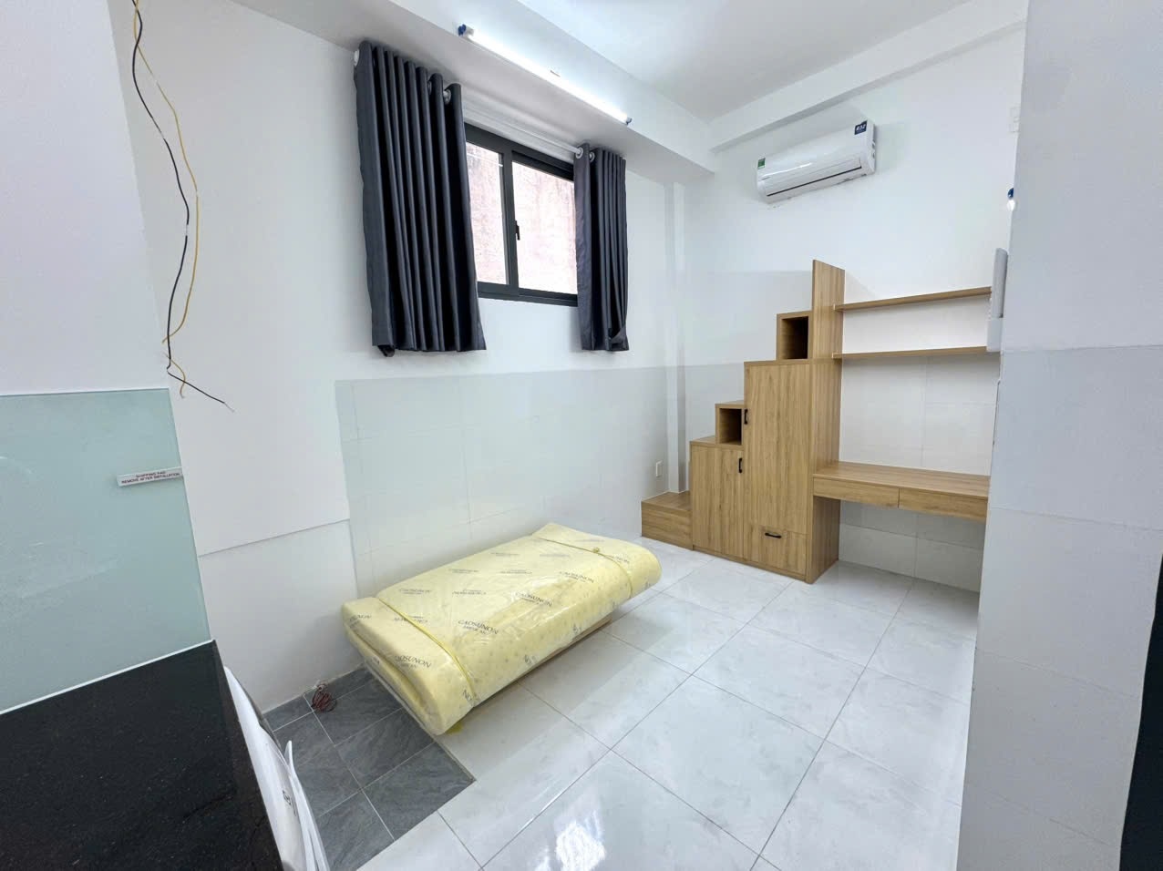 Phòng trọ Studio 25m2 tại AK Home Bùi Đình Túy - Bình Thạnh - Phòng ngủ