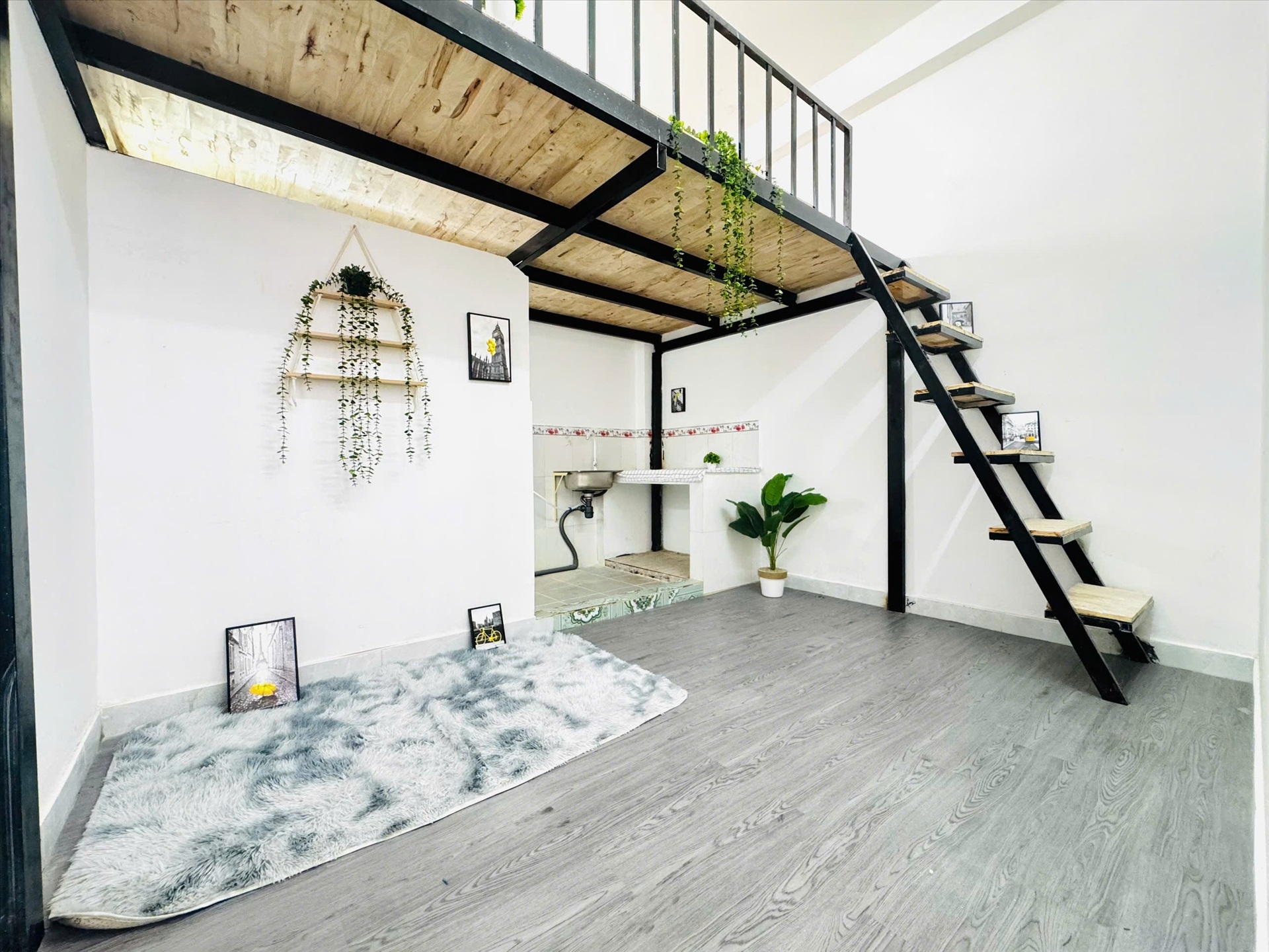 Phòng trọ Duplex 25m2 tại AS Home Tây Sơn - Tân Phú - Phòng khách