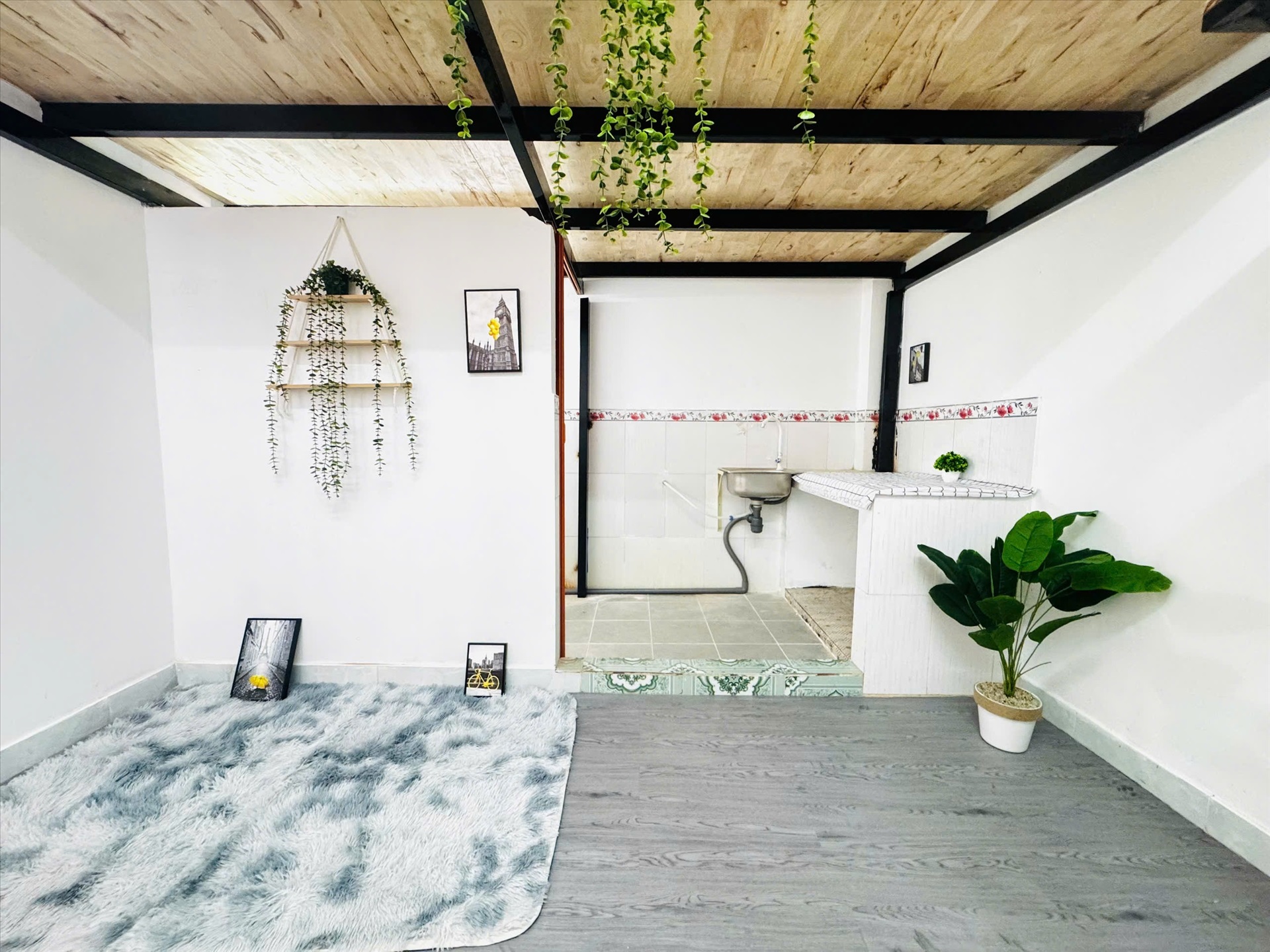 Phòng trọ Duplex 25m2 tại AS Home Tây Sơn - Tân Phú - Phòng khách
