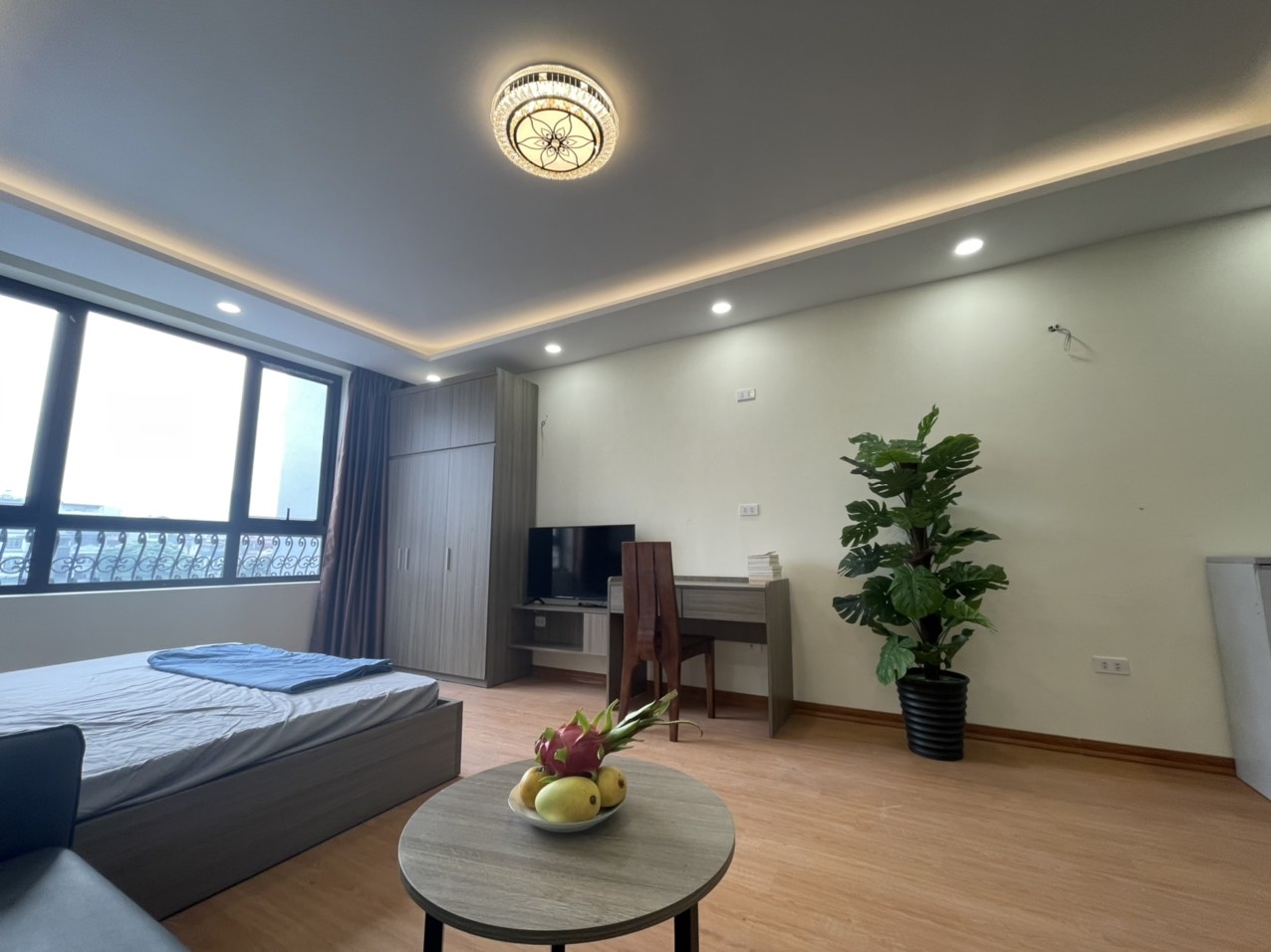 Phòng trọ Studio 25m2 tại Sunny Apartment Nguyễn Khang - Cầu Giấy - Phòng khách
