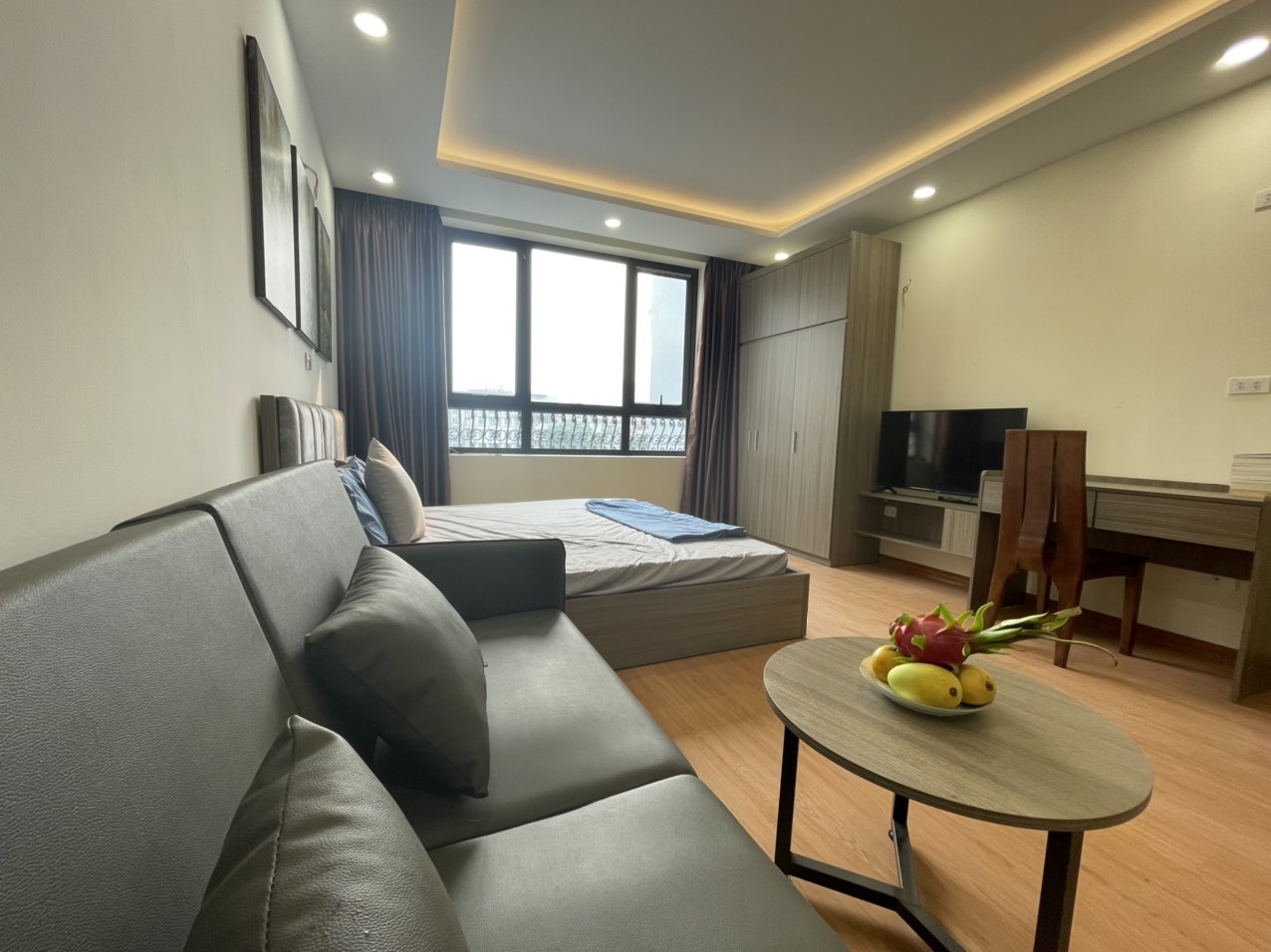 Phòng trọ Studio 25m2 tại Sunny Apartment Nguyễn Khang - Cầu Giấy - Phòng ngủ
