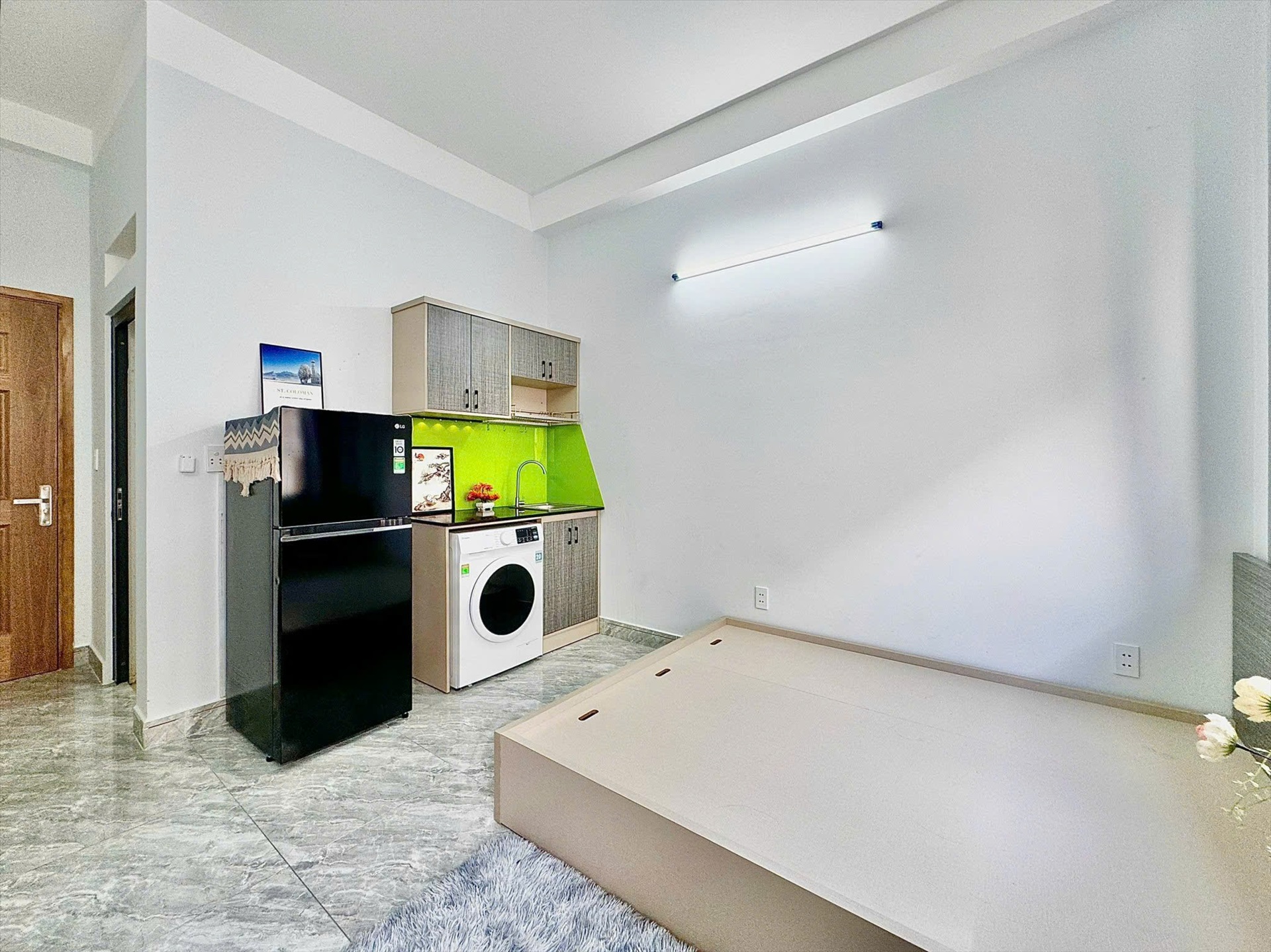 Phòng trọ Studio 25m2 tại Lacasa Home Trần Văn Dư - Tân Bình - Phòng khách