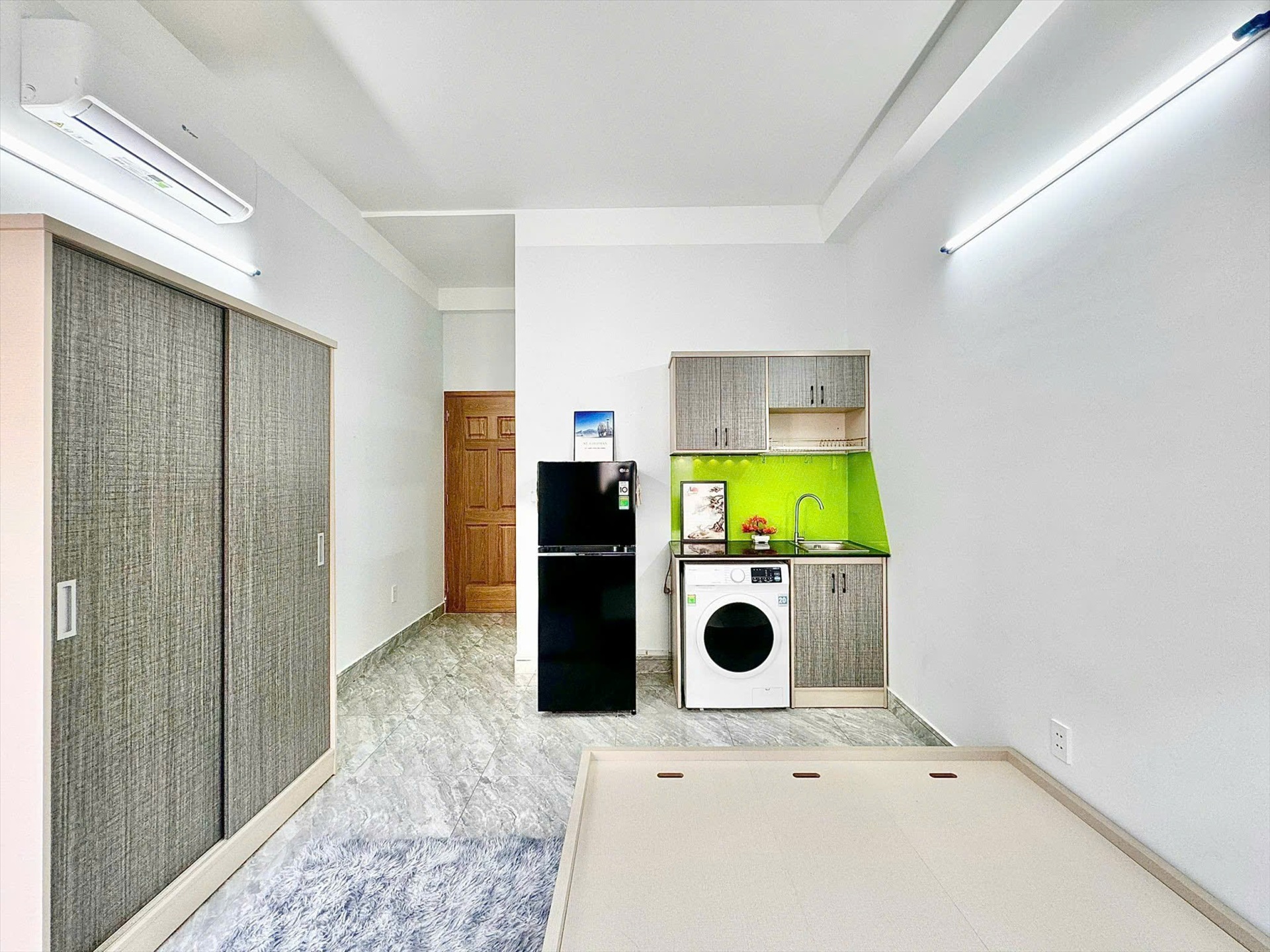 Phòng trọ Studio 25m2 tại Lacasa Home Trần Văn Dư - Tân Bình - Phòng khách
