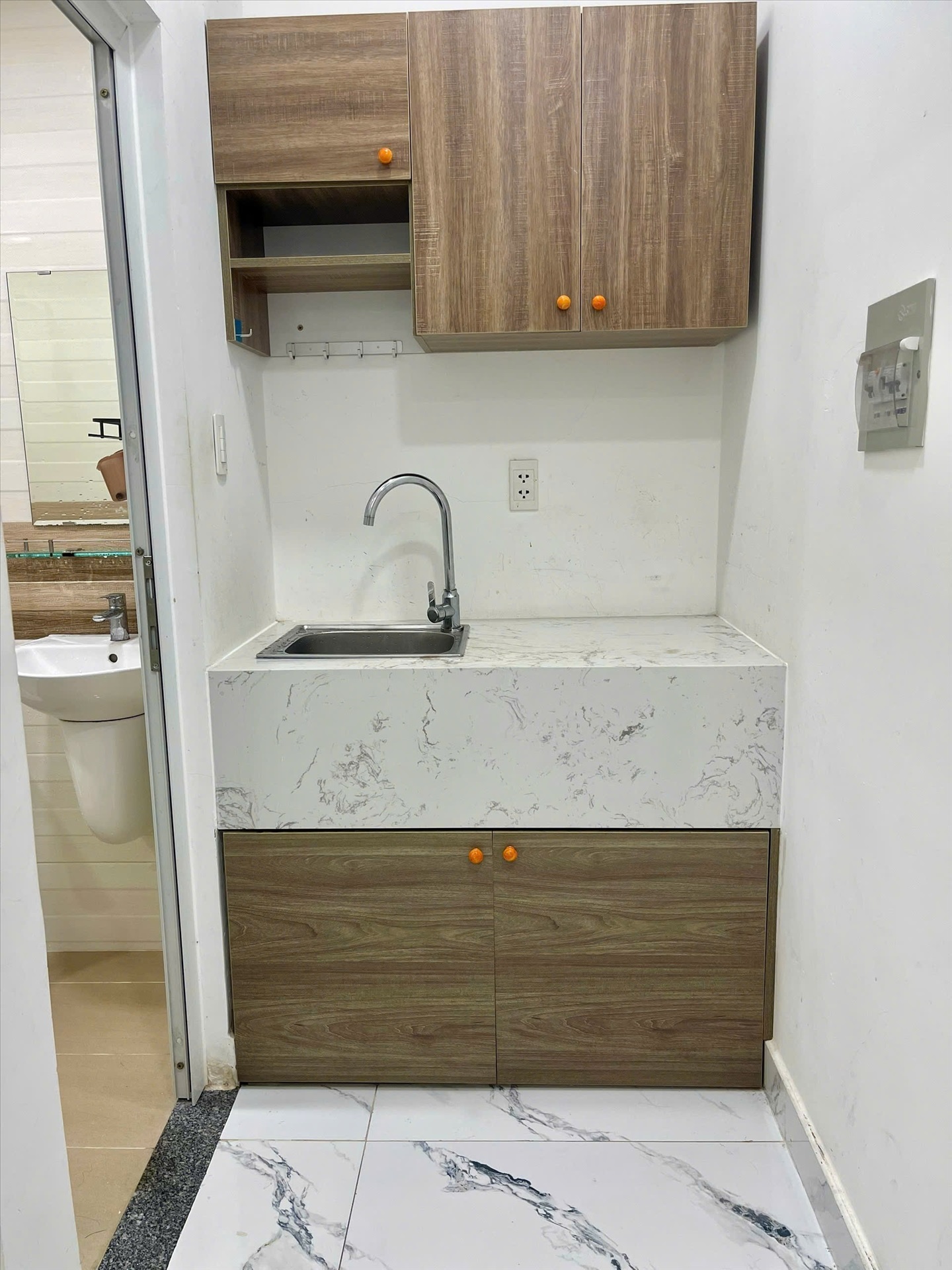 Phòng trọ Studio 25m2 tại AT Home Bùi Hữu Nghĩa - Bình Thạnh - Phòng bếp