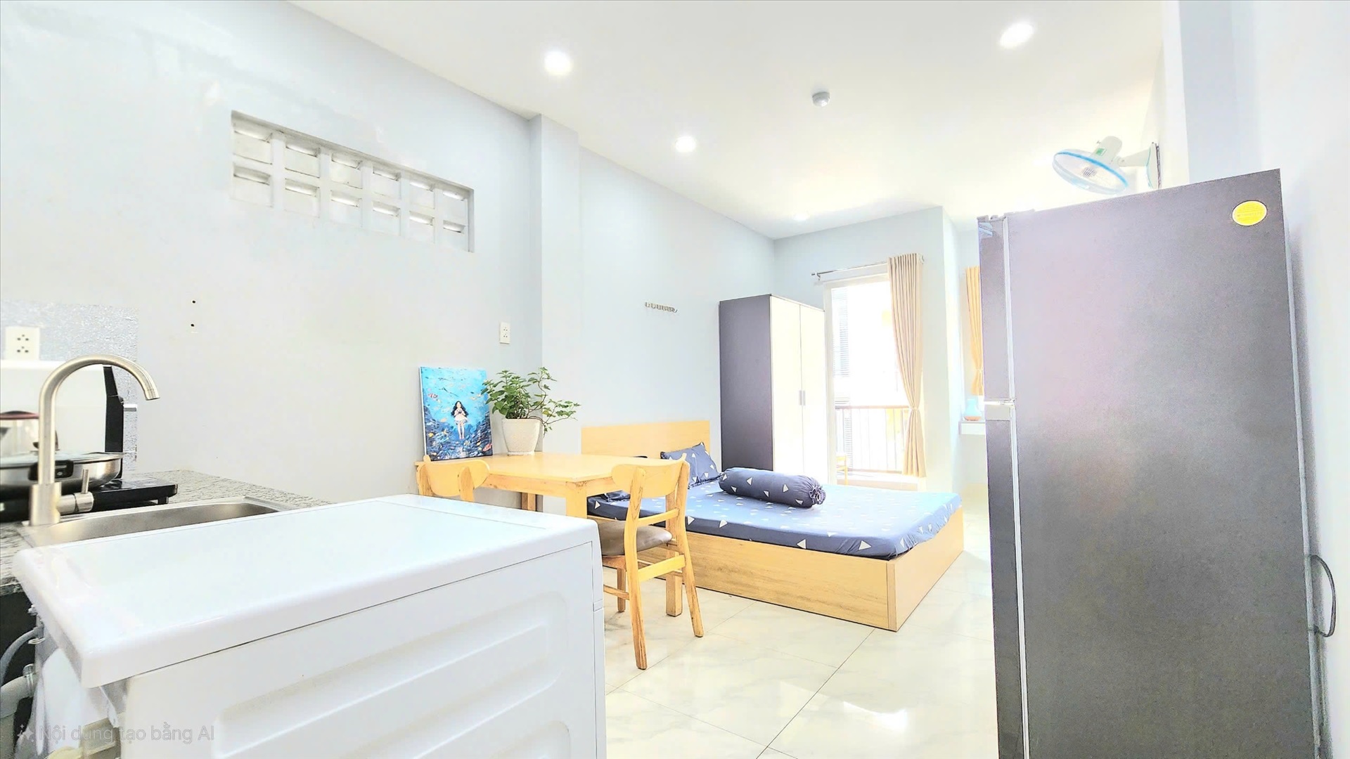 Phòng trọ Studio 30m2 tại GNUHHOUSE Nguyễn Kiệm - Phú Nhuận - Phòng ngủ