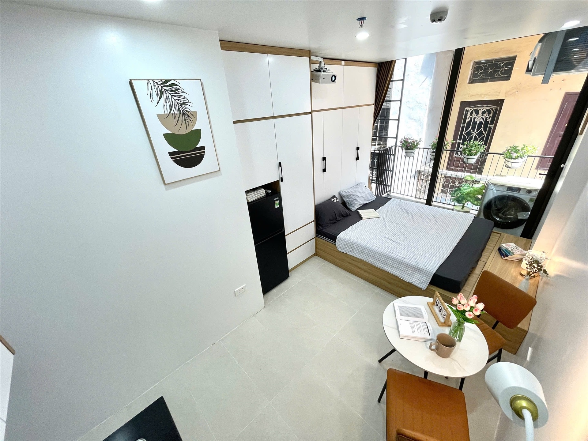 Phòng trọ Studio 26m2 tại Airstay Hoàng Quốc Việt  - Phòng ngủ