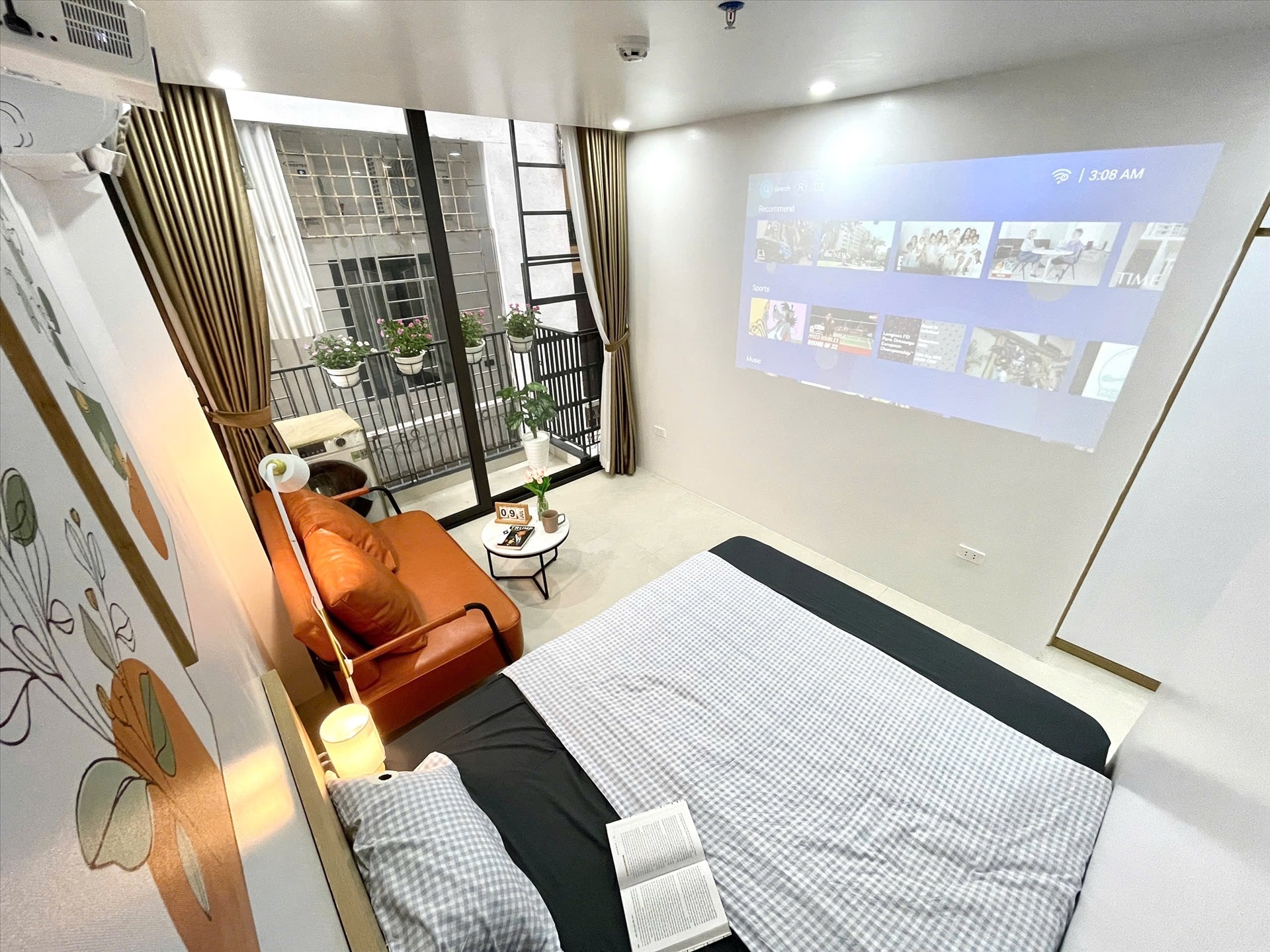 Phòng trọ Studio 25m2 tại Airstay Hoàng Quốc Việt  - Phòng ngủ