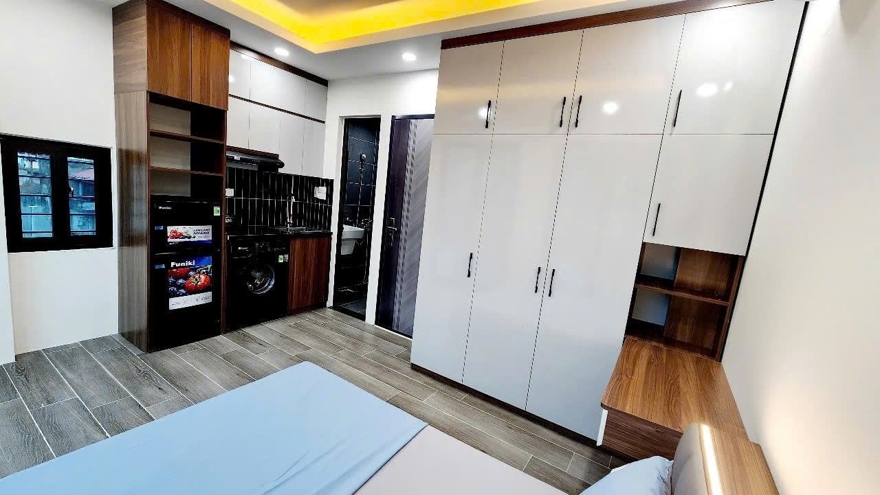 Phòng trọ Studio 20m2 tại AK Land Khâm Thiên - Đống Đa - Phòng ngủ